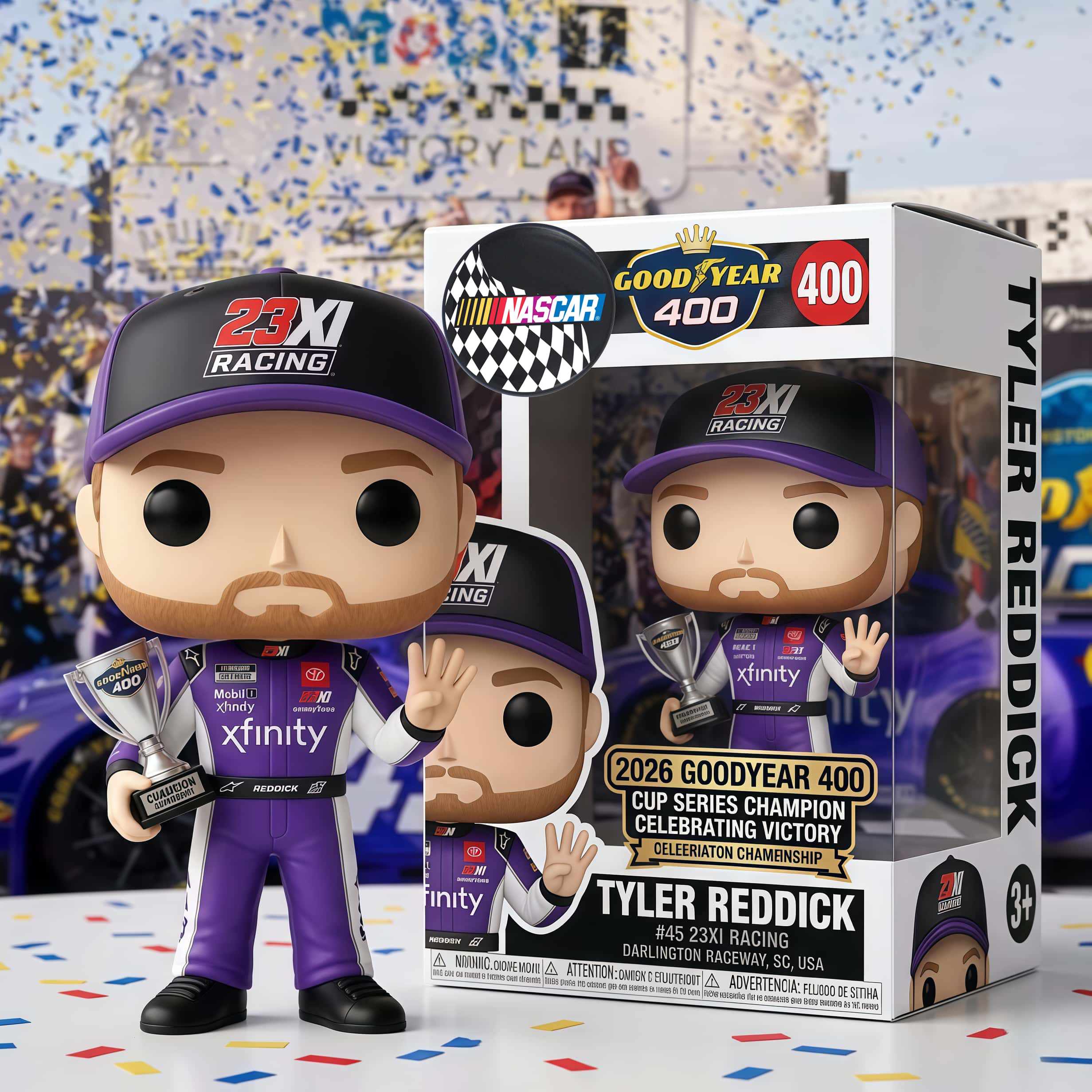 Tyler Reddick 2026 Goodyear 400 Champion Commemorative Pop