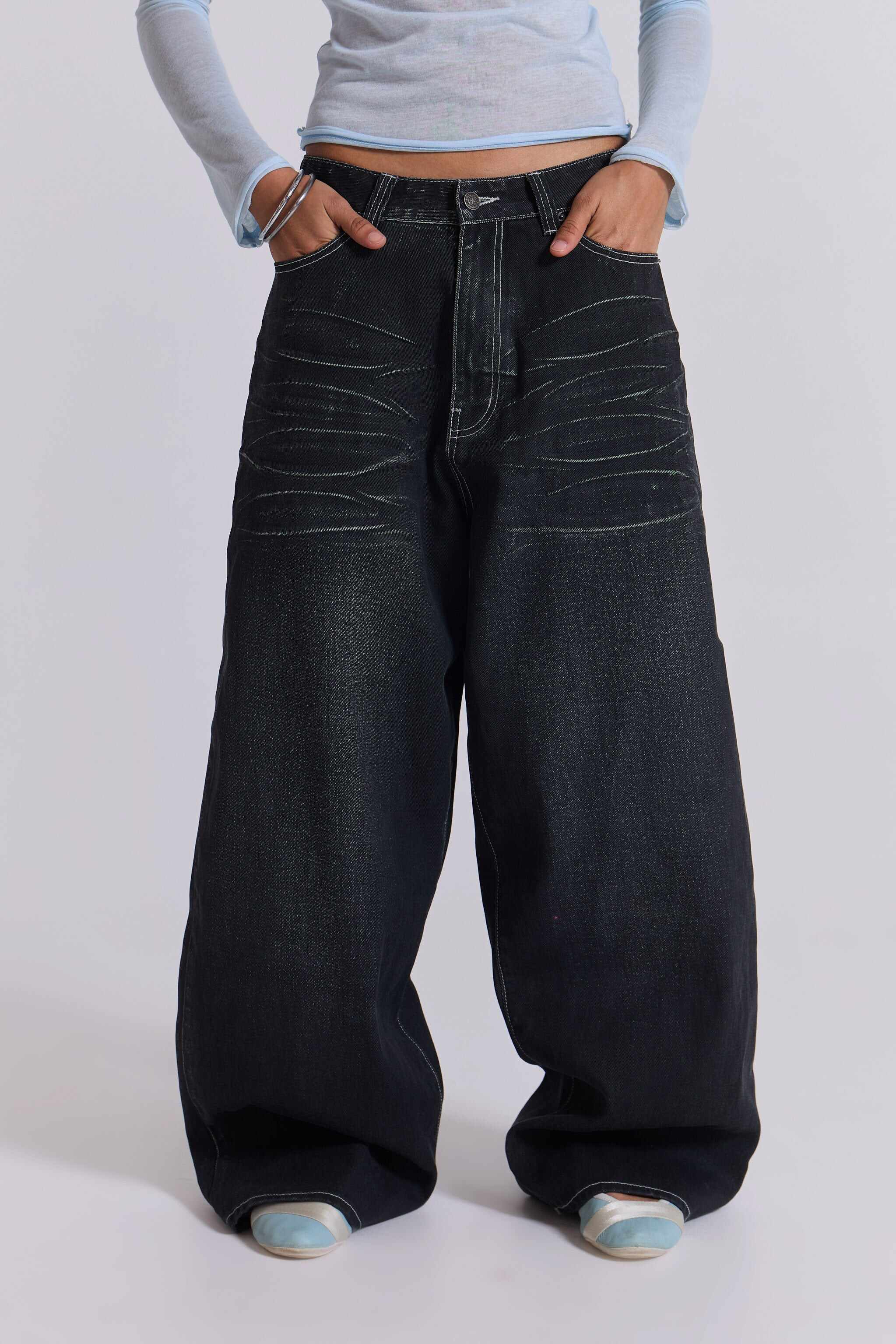 Black Coated XL Colossus Jeans