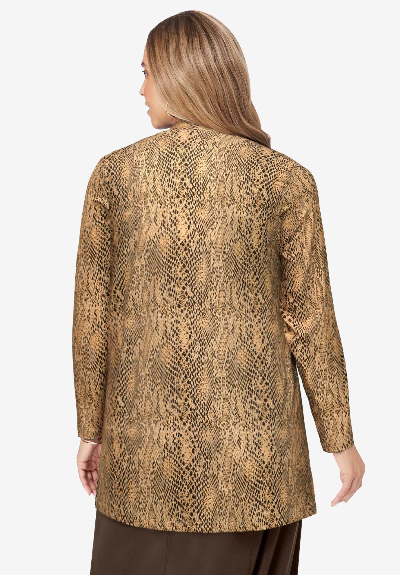 Stretch Knit Open Front Knit Topper
