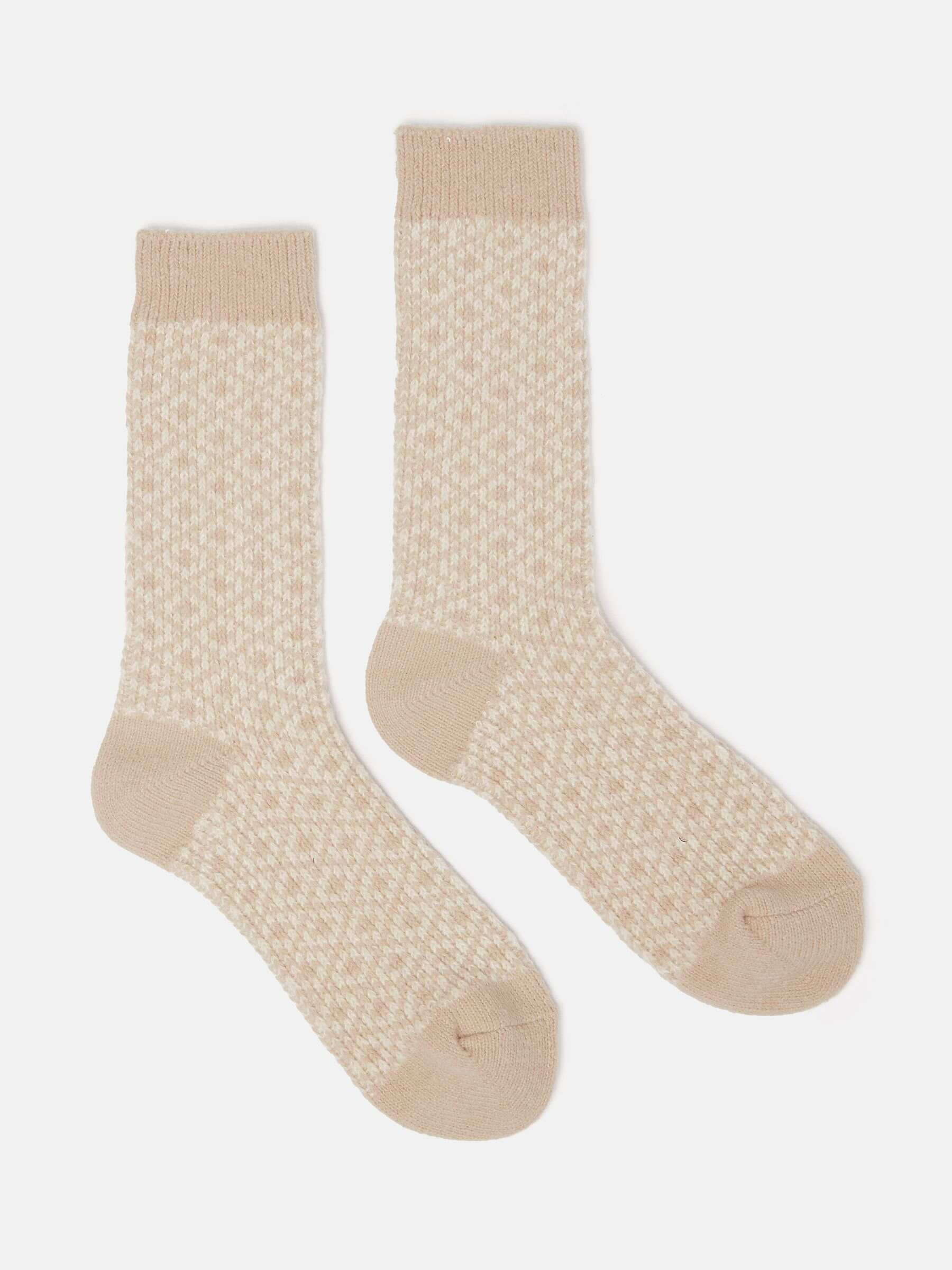 Women's Toasty Oatmeal Cosy Geometric Socks (size 4-8)