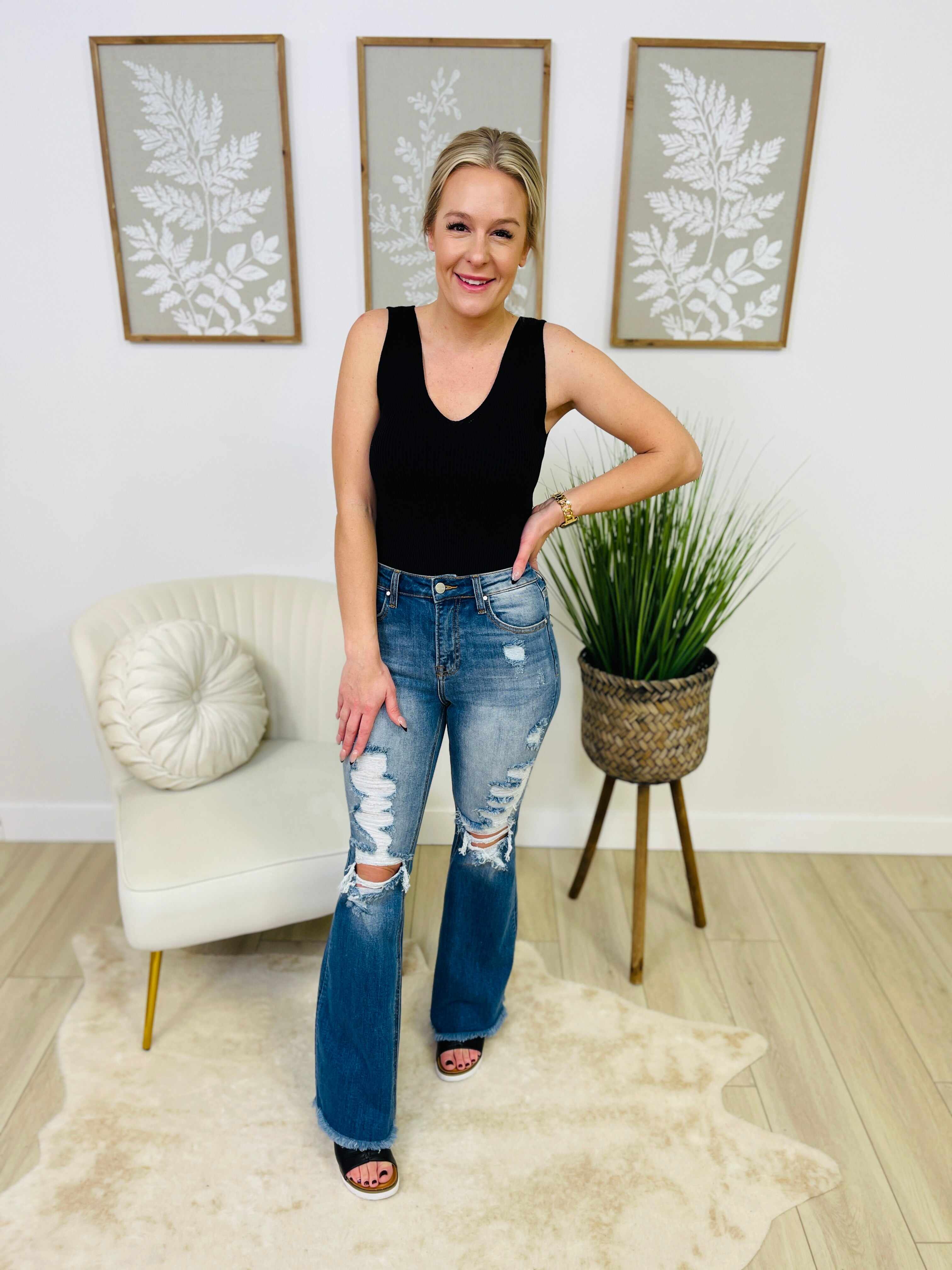 Risen PLUS/REG Pop Of Flare Jeans