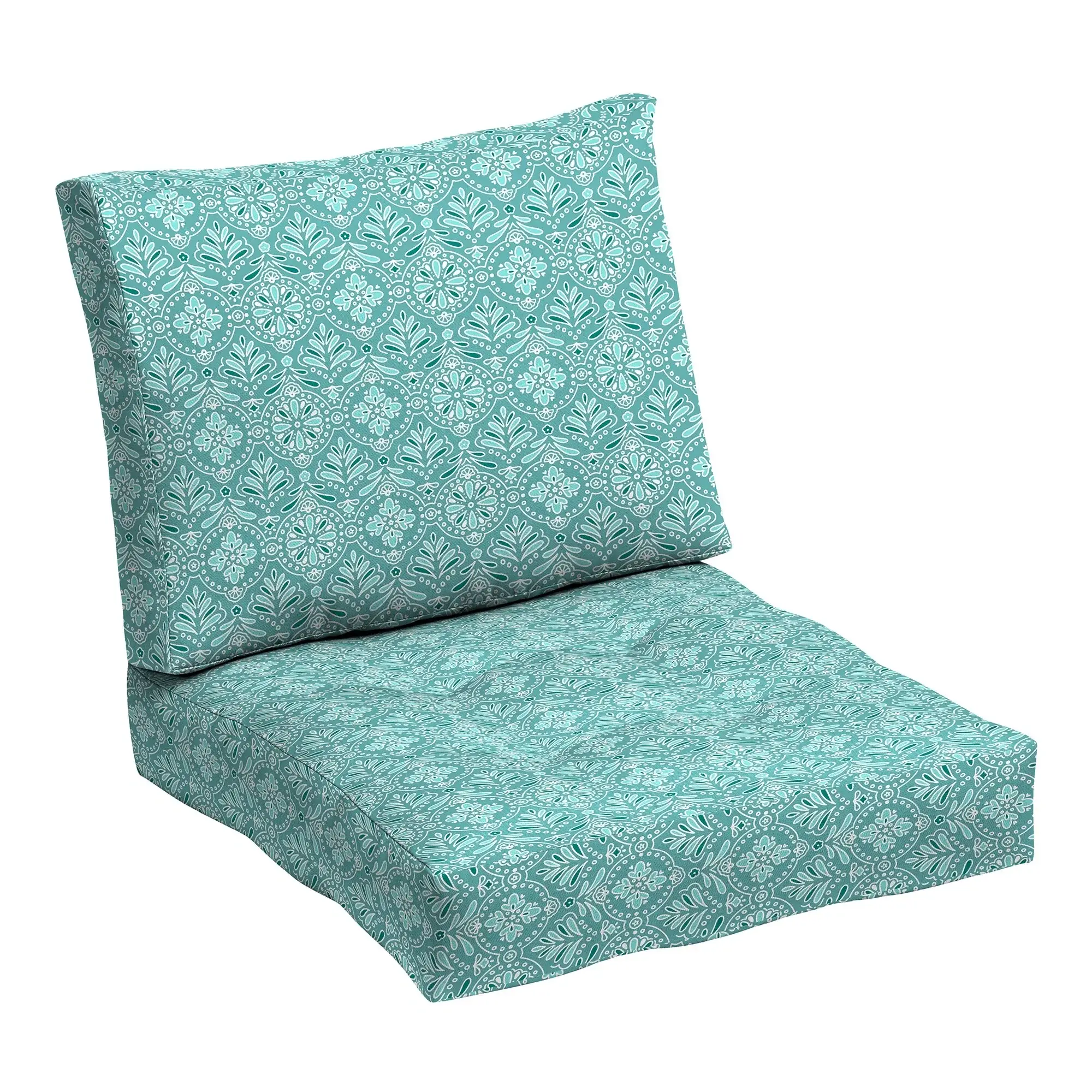 ARDEN Outdoor Plush Modern Tufted Blowfill Deep Seat Set, 24 x 24