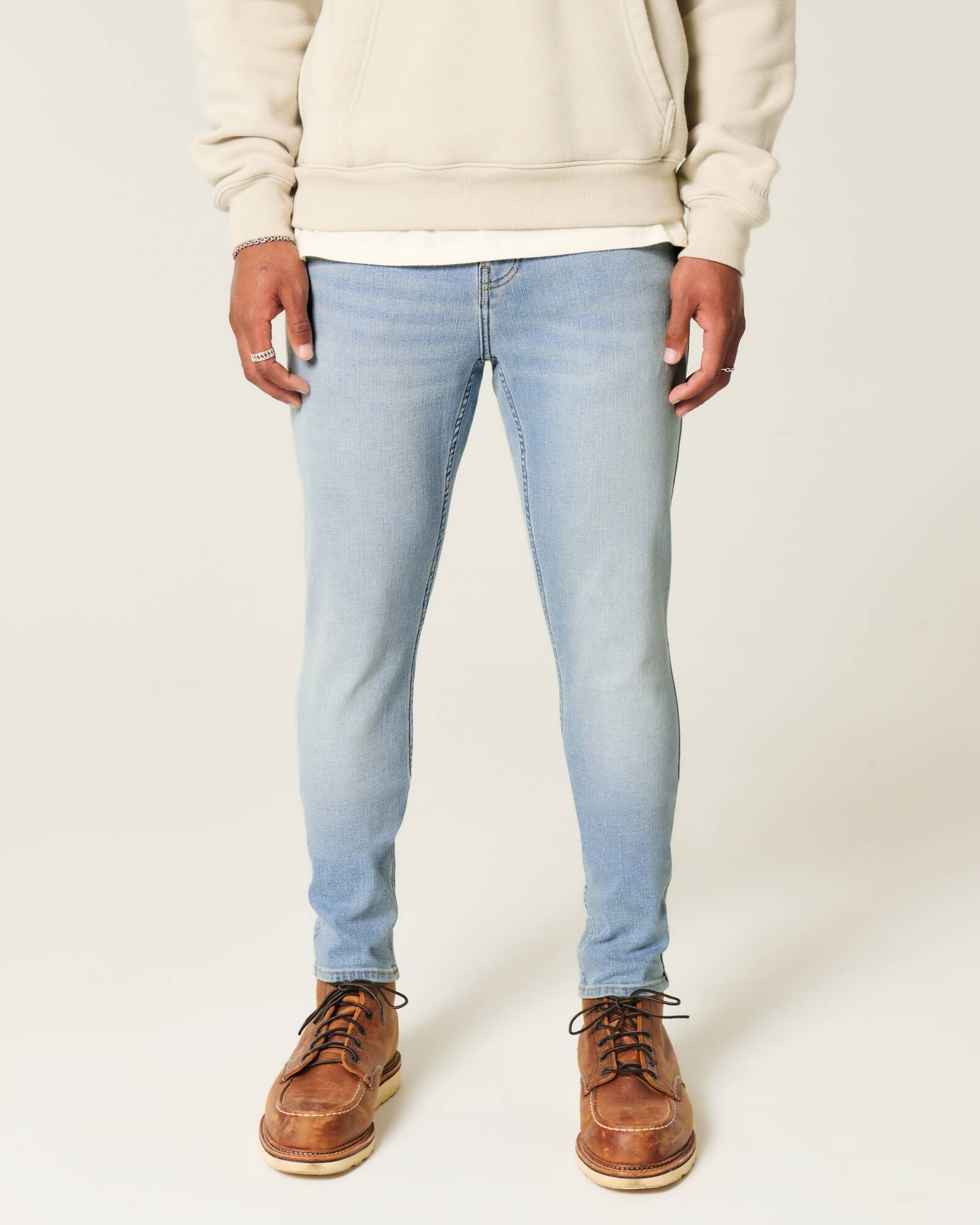 Washed Black Athletic Skinny Jeans