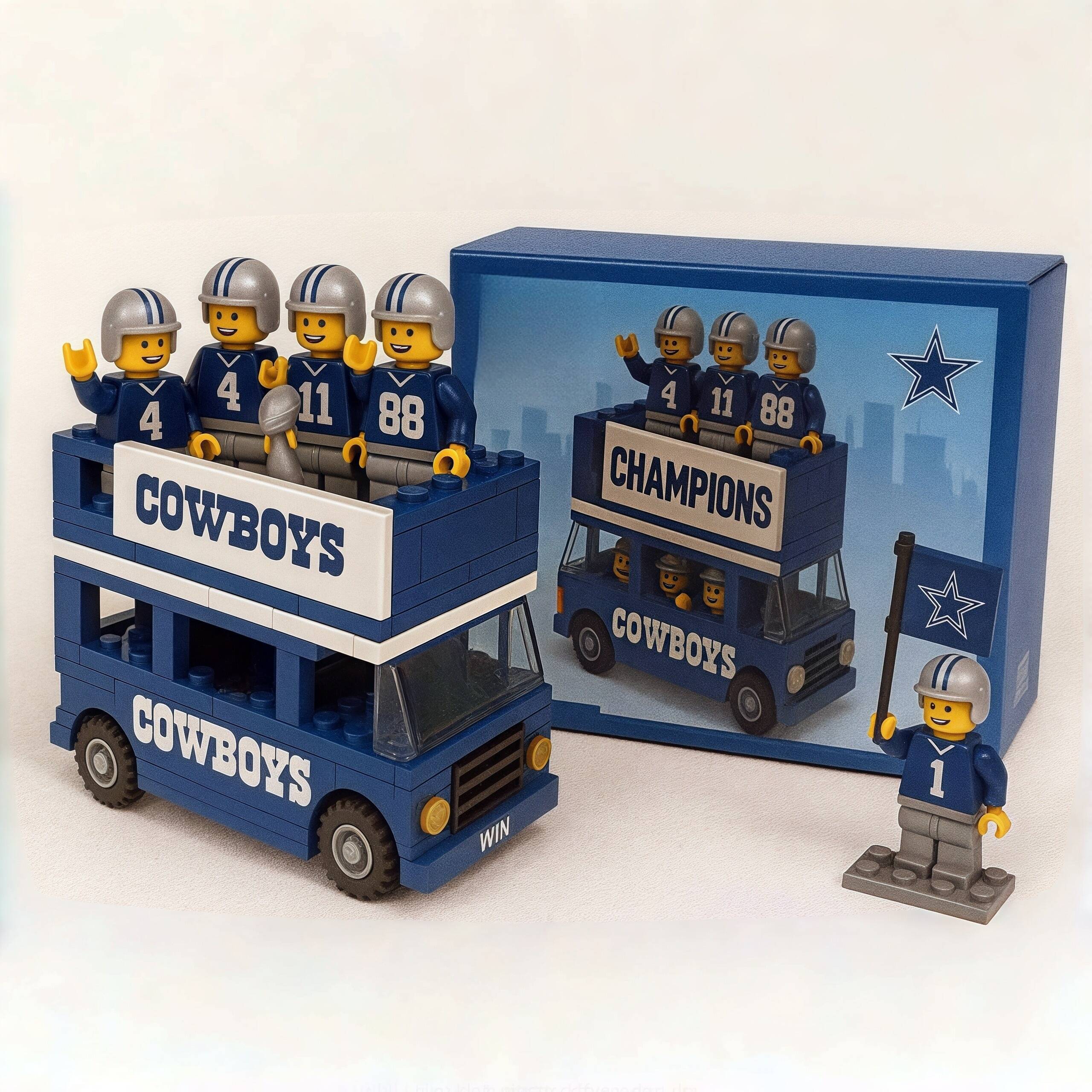 🏈🏆NFL Victory Parade Car Brick Set