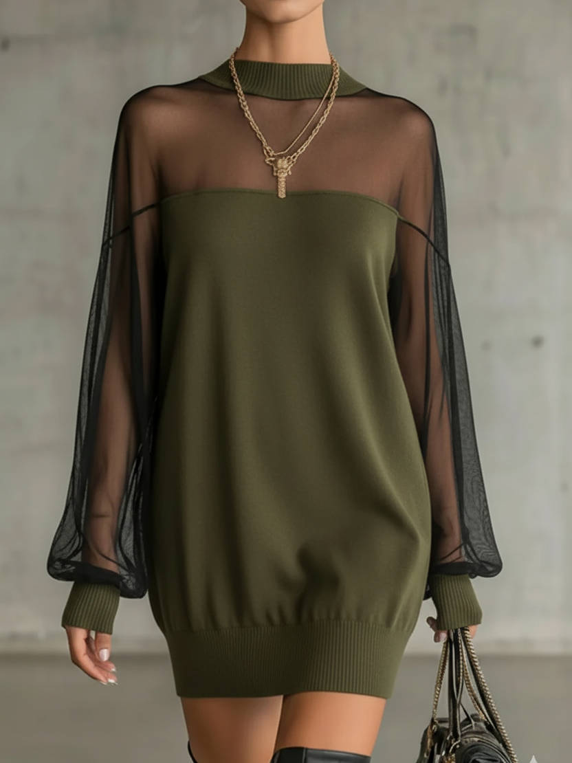 🔥Summer Arrivals🌟Elegant Sheer Loose-fitting Mesh Mini Dress