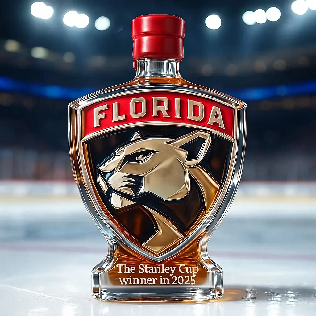 Florida Panthers 2025 Stanley Cup Champion Collector's Edition Whisky Bottle