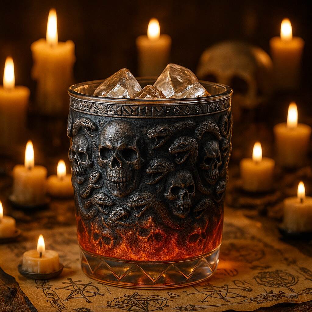 Venom & Bones Whiskey Glass