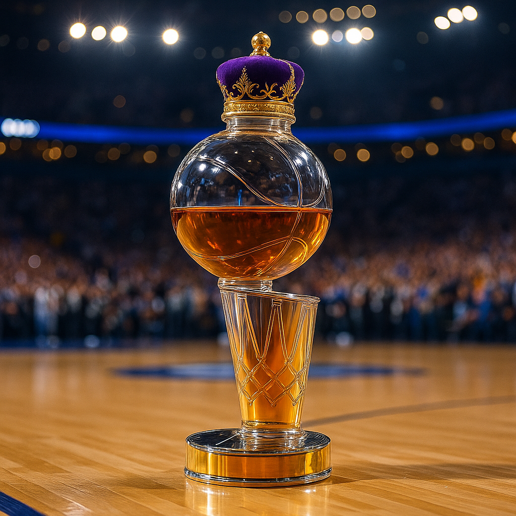 Larry O'Brien Championship Trophy Whiskey Bottle