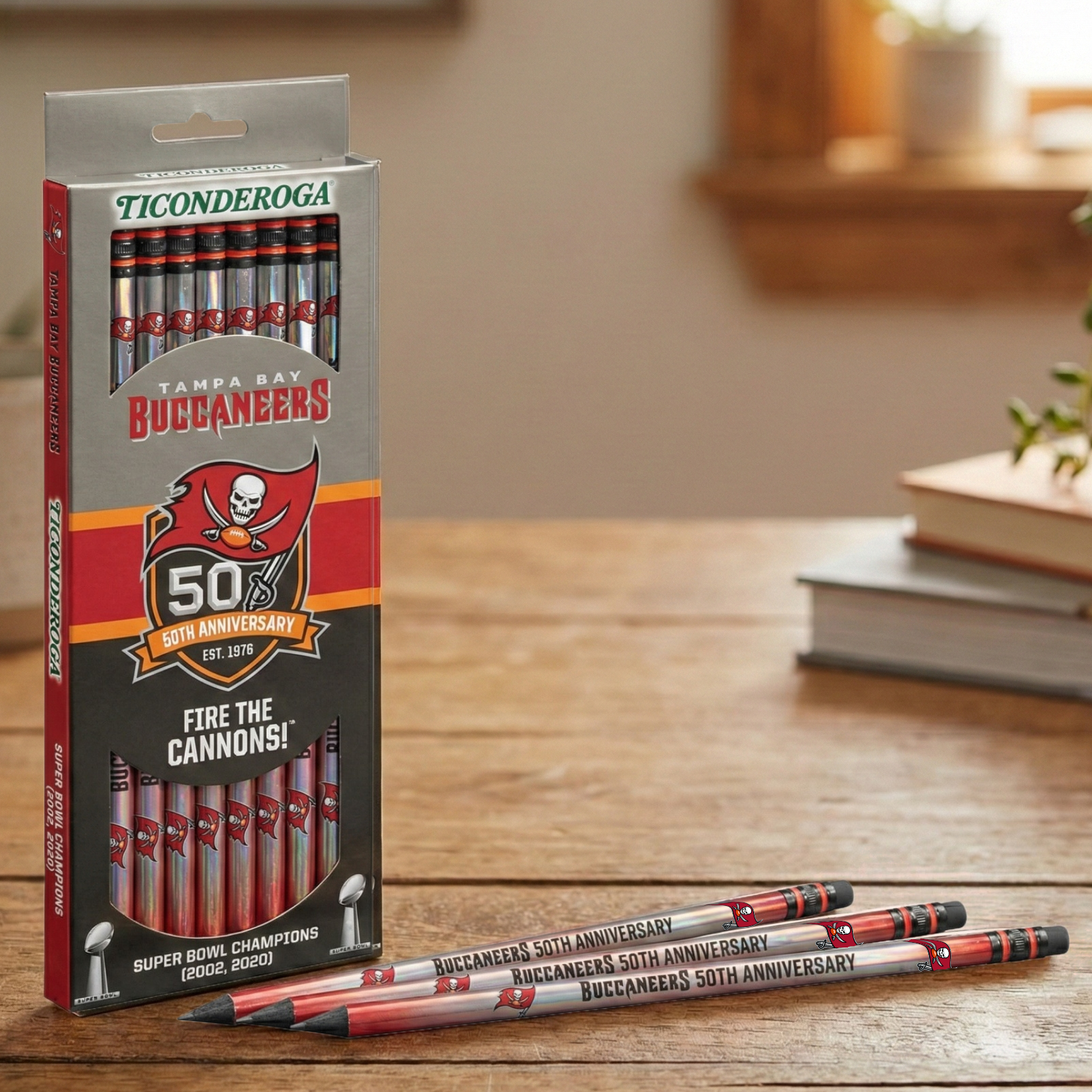 Buccaneers 50th Anniversary Ticonderoga Wood-Cased Pencils