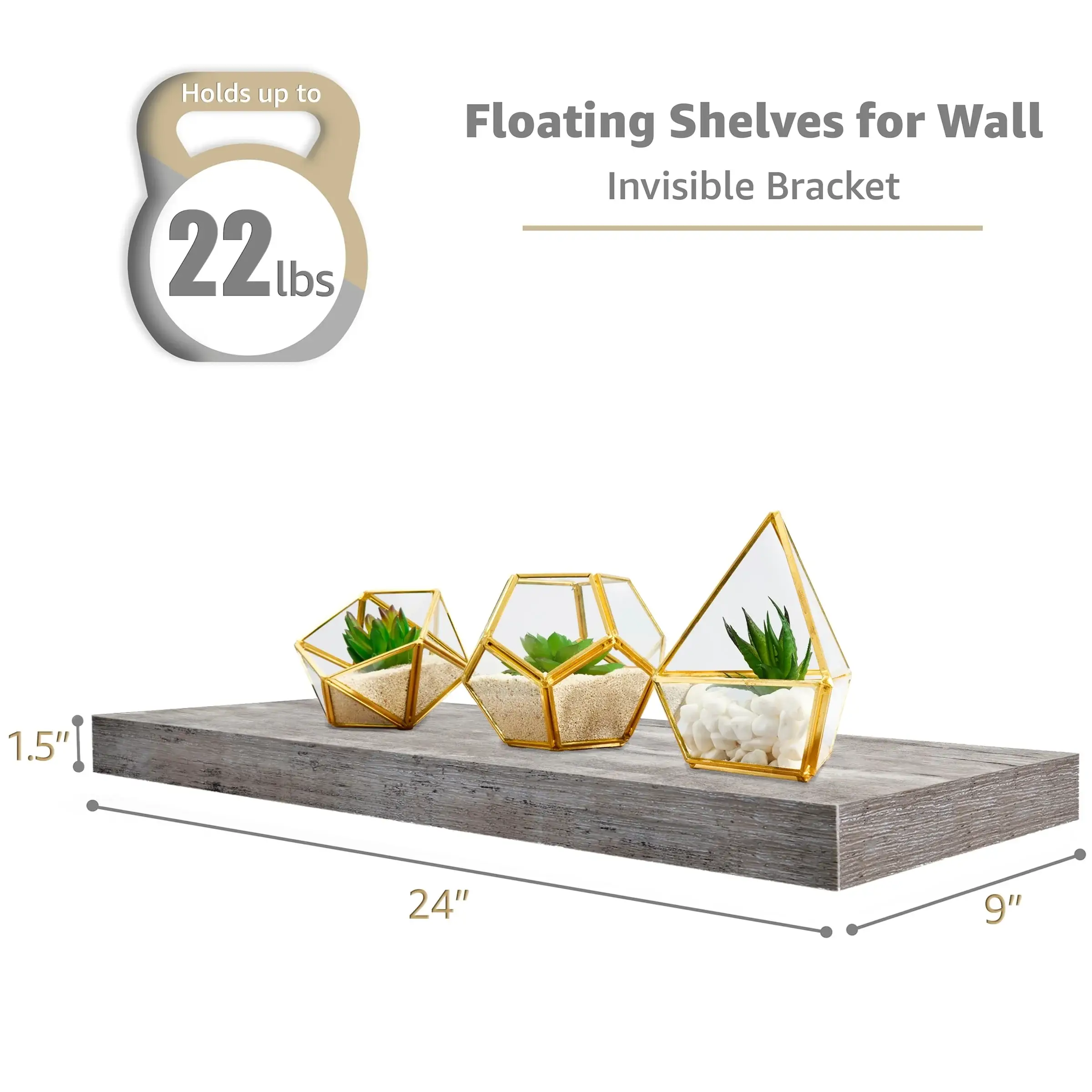 Sorbus Floating Wall Shelves Wall Mounted (4 Pack)