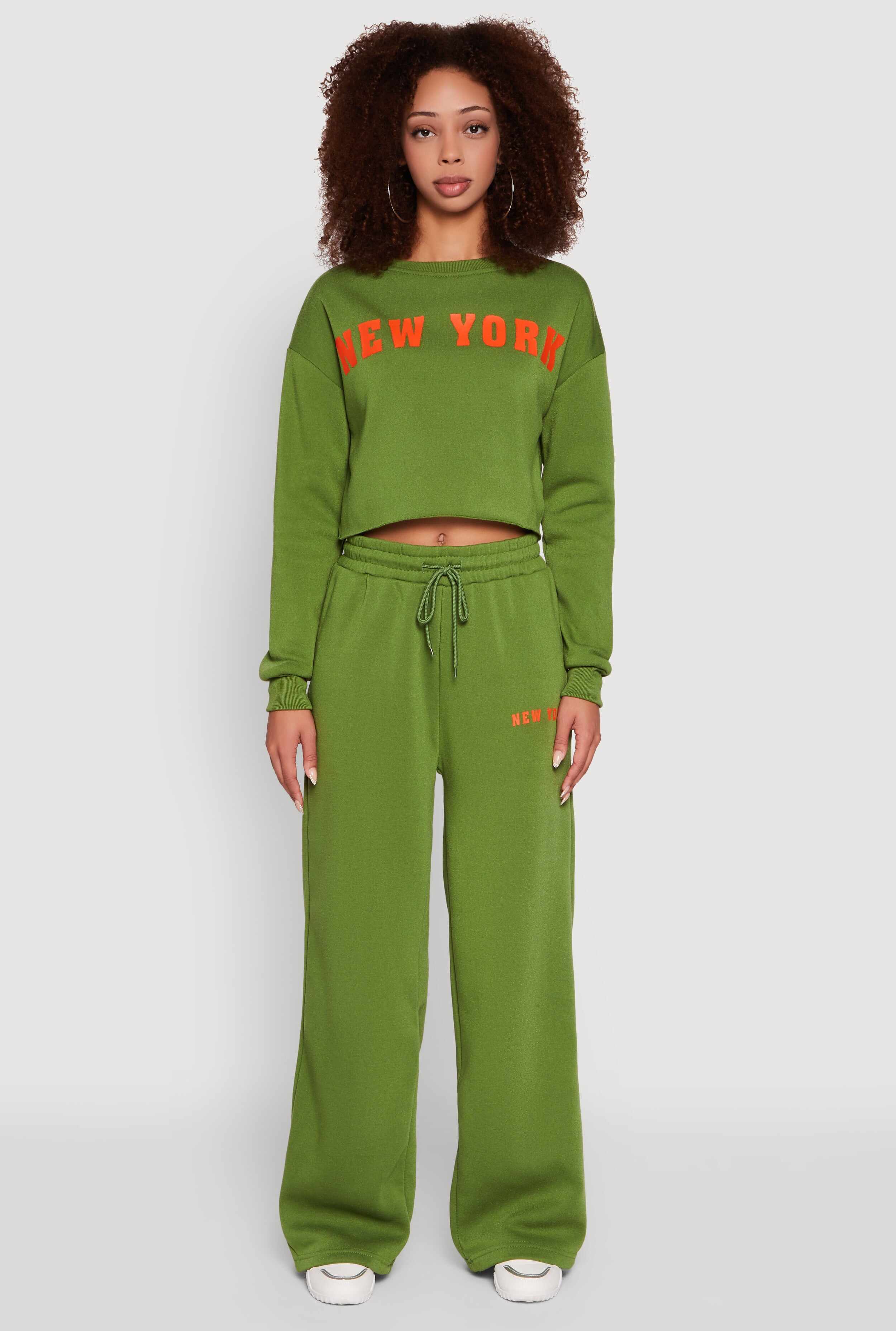 New York Graphic Cropped Sweatshirt