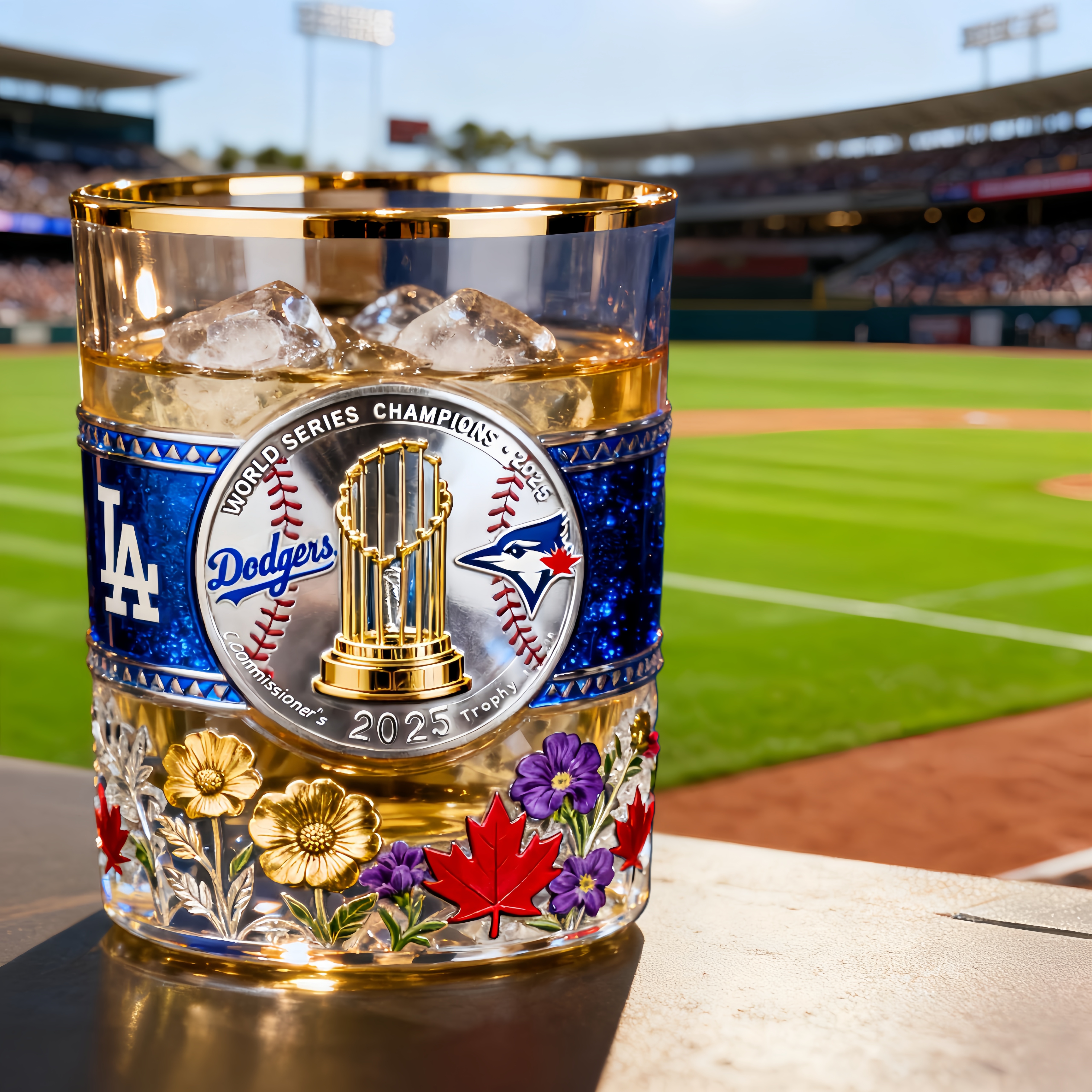 2025 World Series Glass｜Dodgers vs Blue Jays