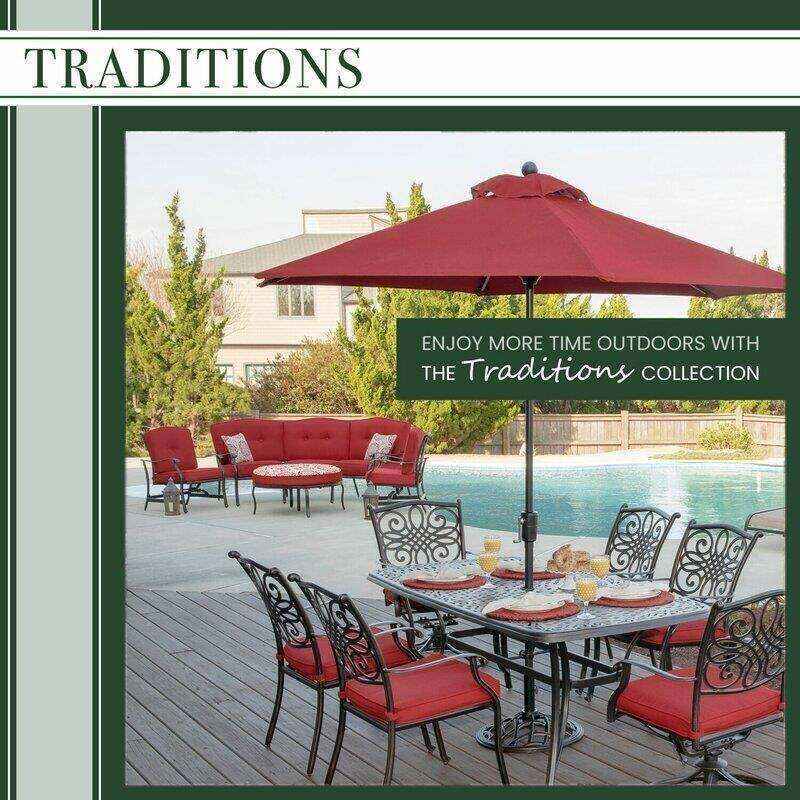 Bucci Round 6 - Person 56'' Long Aluminum Bar Height Dining Set with Cushions