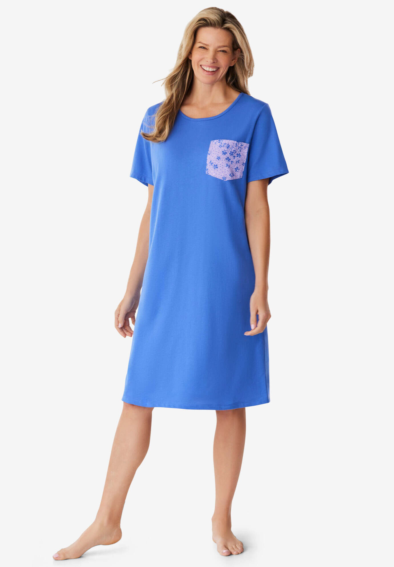 Printed Sleepshirt with Pocket