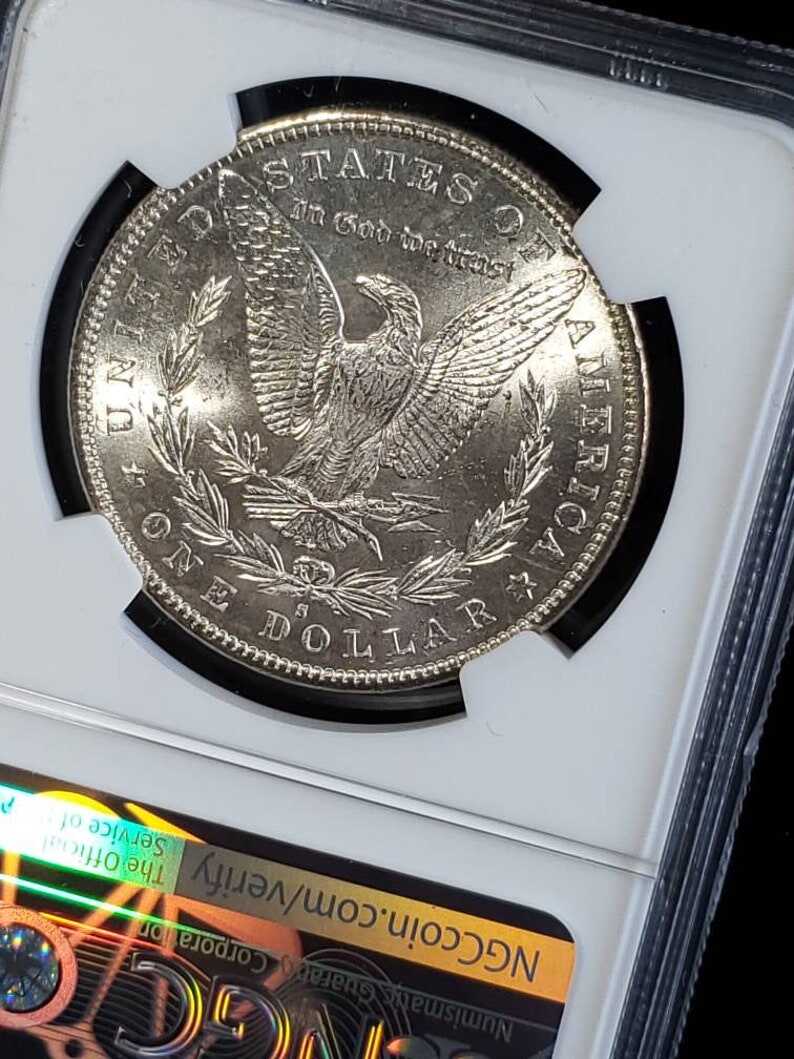 1882  S  MS 63 Silver Morgan Dollar, NGC  MS 63  Silver  Coin . Blast White!   Lot # 1485
