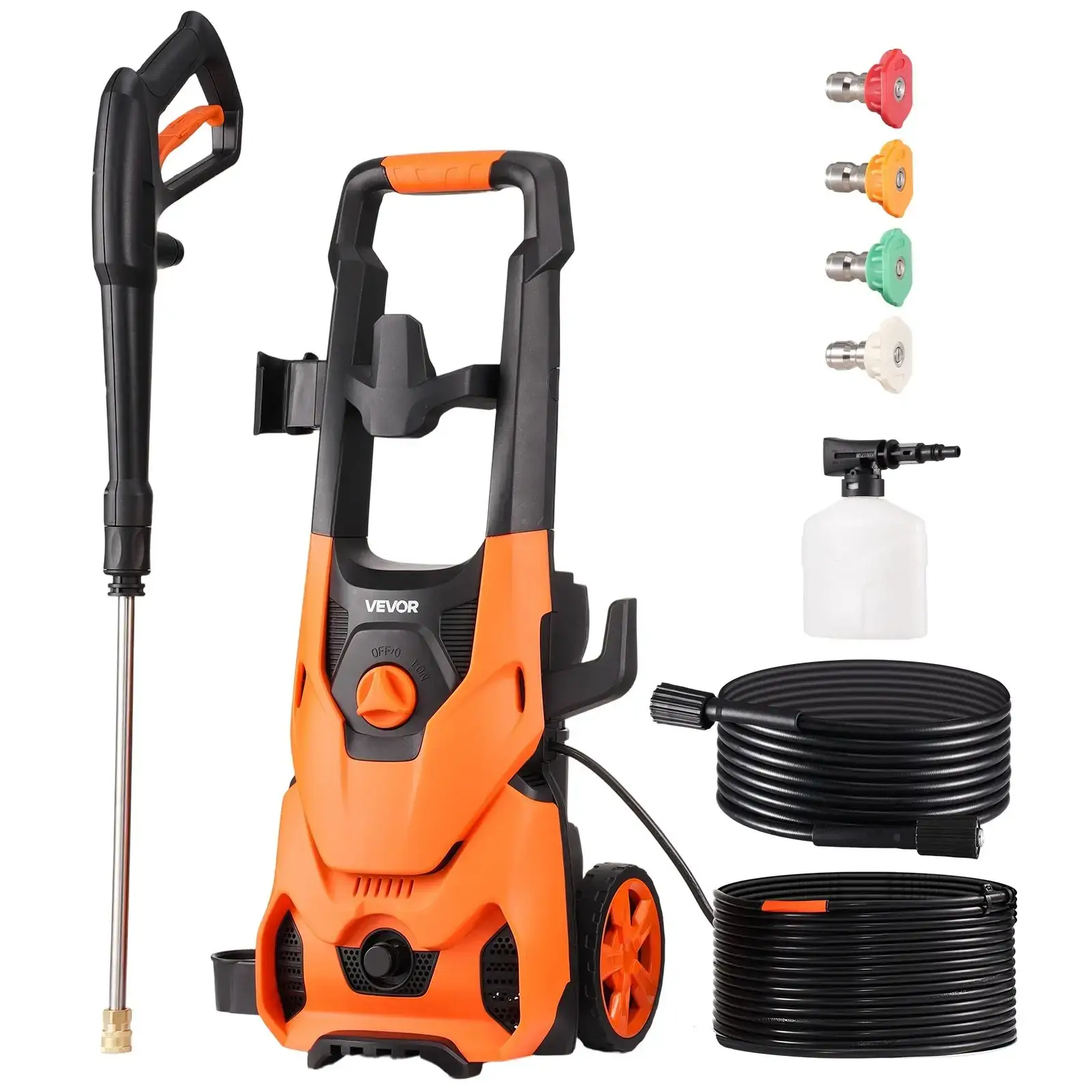 VEVOR Electric Power Washer, 4500 PSI 3.2 GPM Portable Pressure Washer with Adjustable Water Pressure, Nozzles & Foam Cannon for Heavy Duty Cleaning, Tools and Gadgets