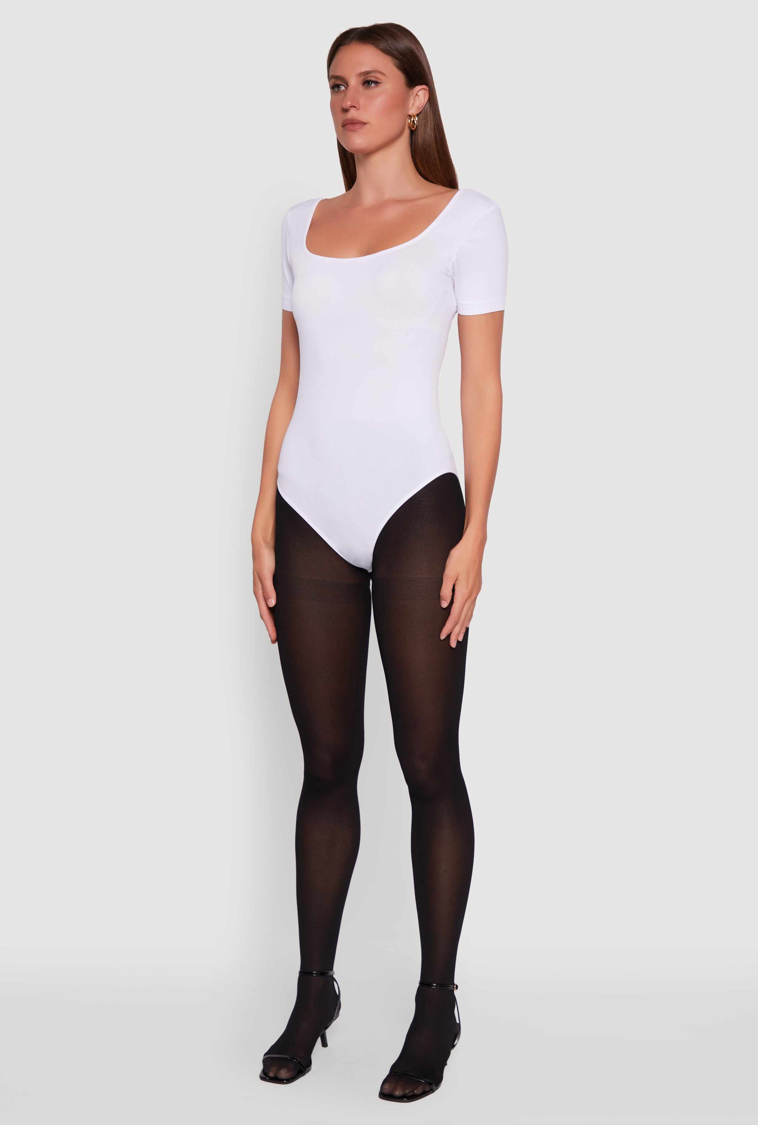 Seamless Solid Short Sleeve Bodysuit