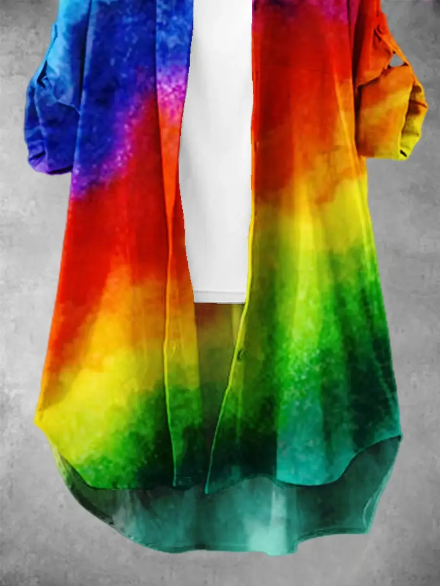 Women's Rainbow Gradient Lgbt Art Print Dress
