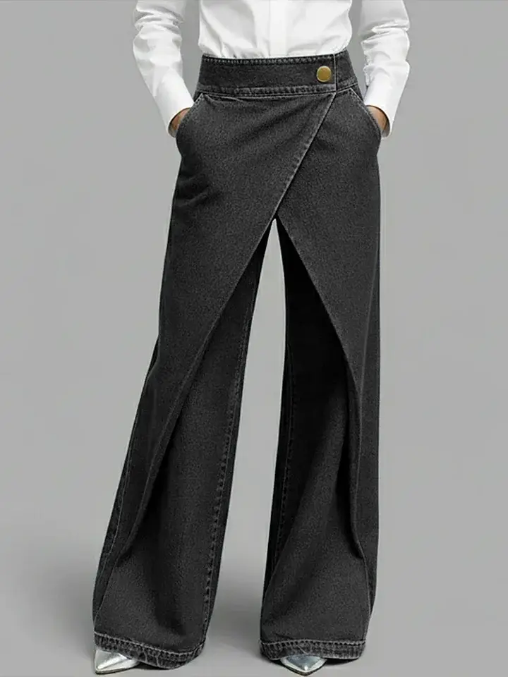 🔥Summer Arrivals🌟Women's High-waisted Casual Loose-fitting Wide-leg Jeans