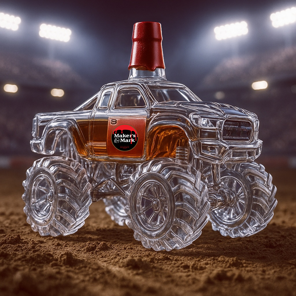 Monster Truck Whiskey Bottle