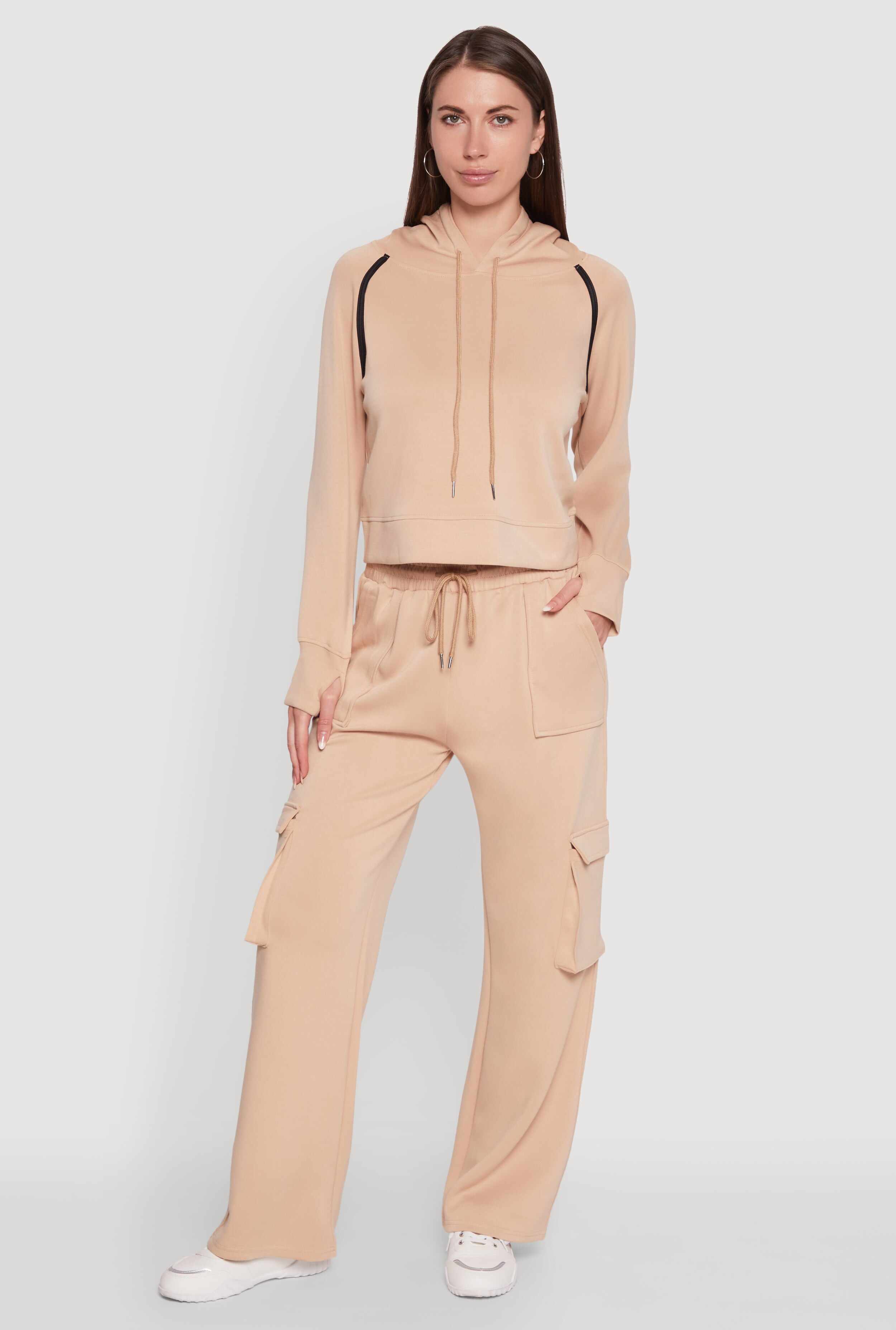 Trendy Classic Fit Hoodie with Contrast Trim