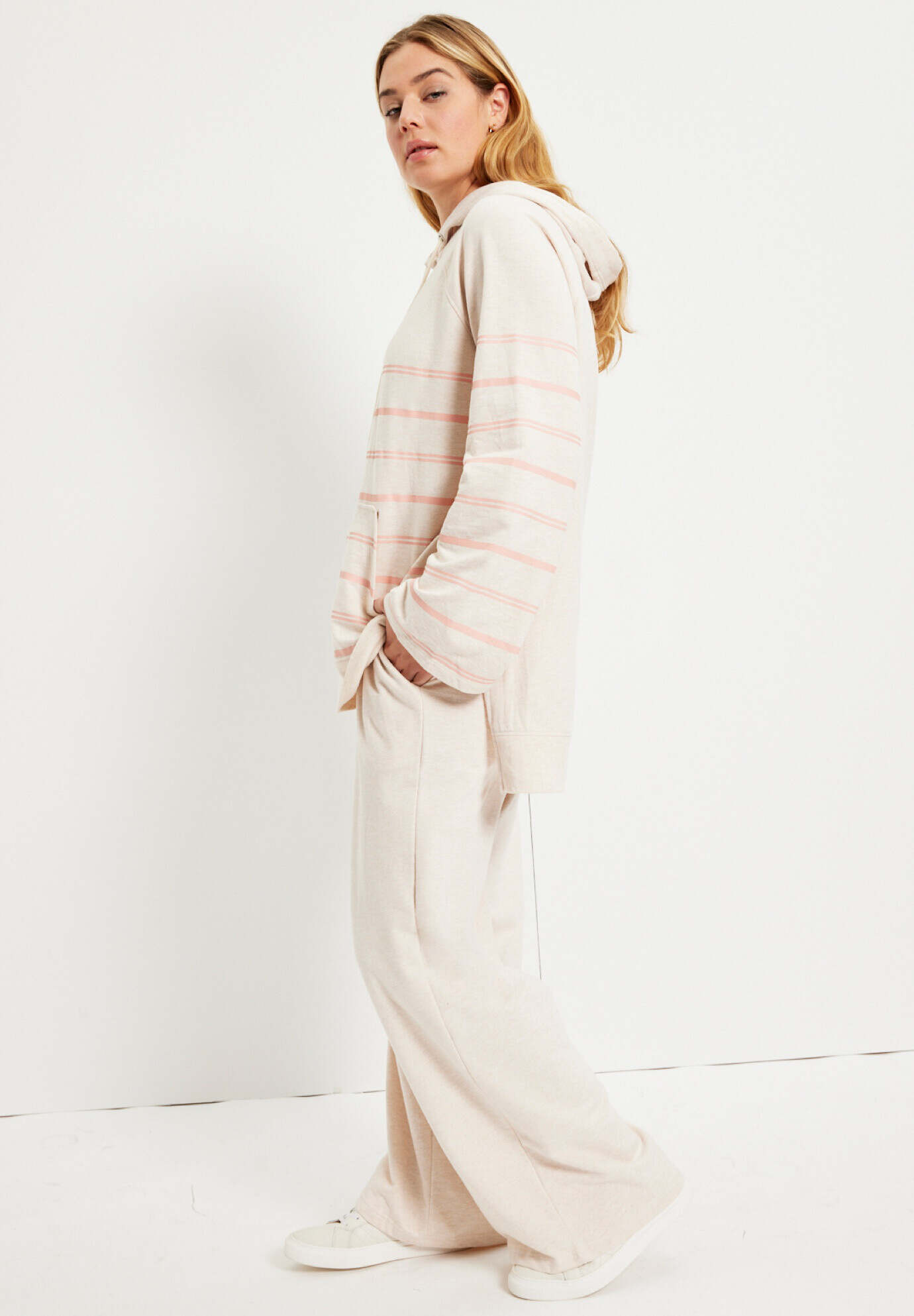 Bell-Sleeve French Terry Sweatshirt