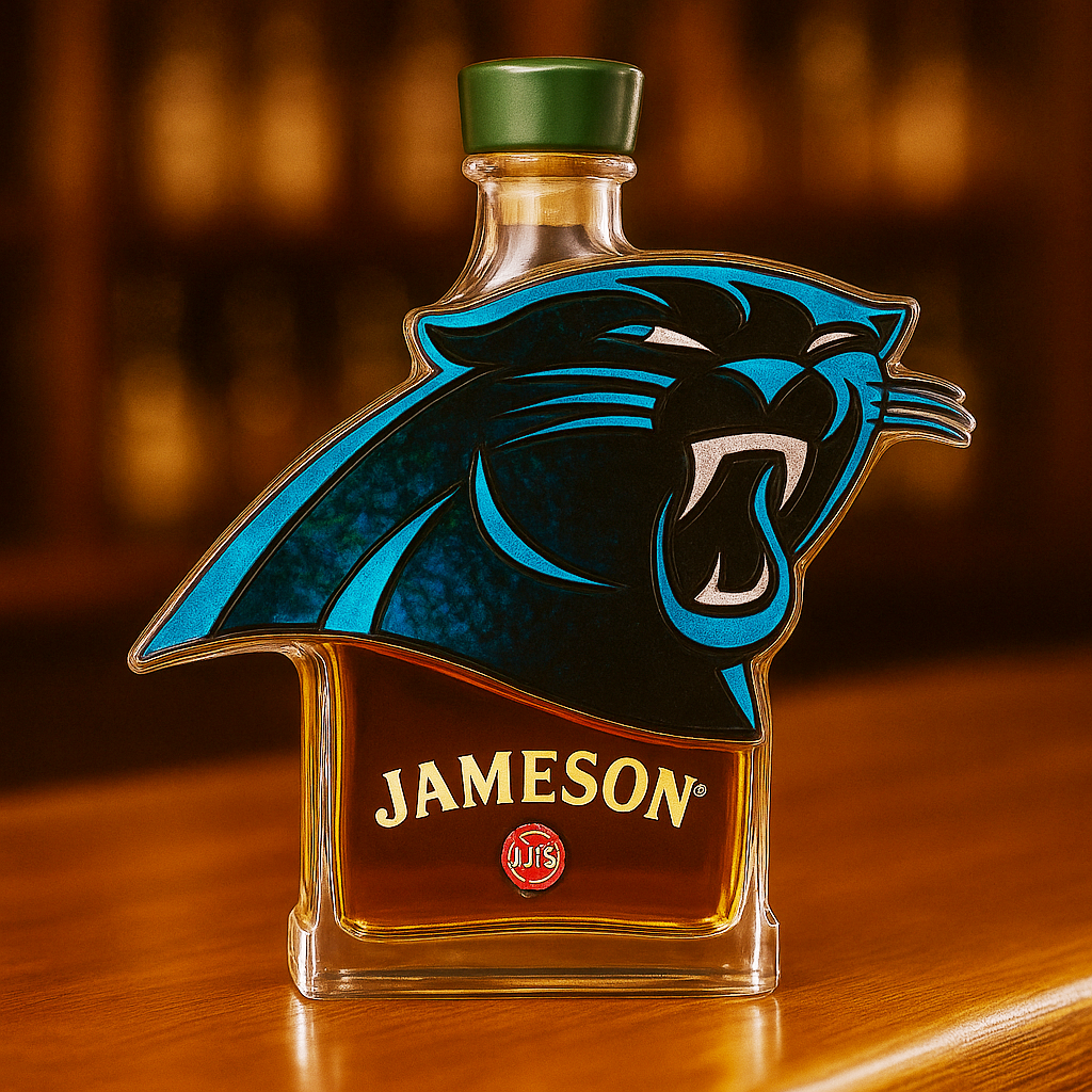 Carolina Panthers Whiskey Bottle