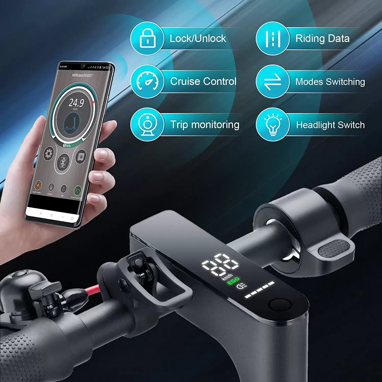 Exclusive i9 Max Motorized Foldable Electric Scooter For Adults