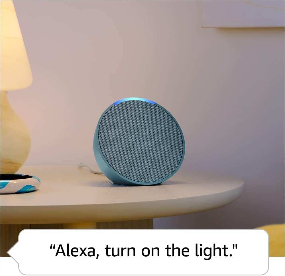 Amazon Echo Pop | Full sound compact smart speaker with Alexa | Charcoal