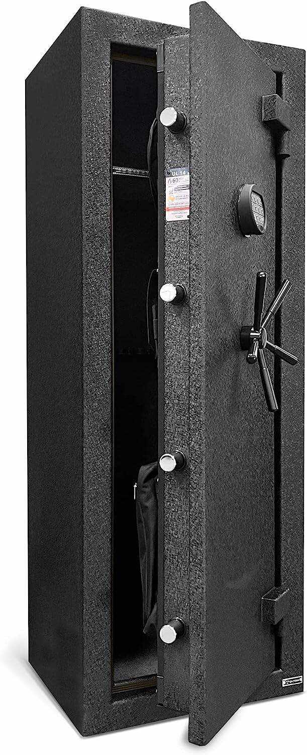 Stealth UL14 Gun Safe 14 Long Gun Capacity with Handgun Storage, 1 Hour Fire Protection & UL RSC Burglary Rating