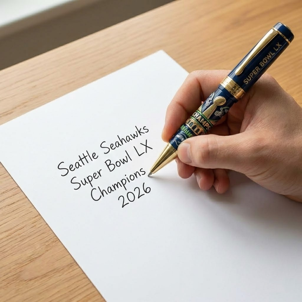 Seattle Seahawks Super Bowl LX Champions Commemorative Pen