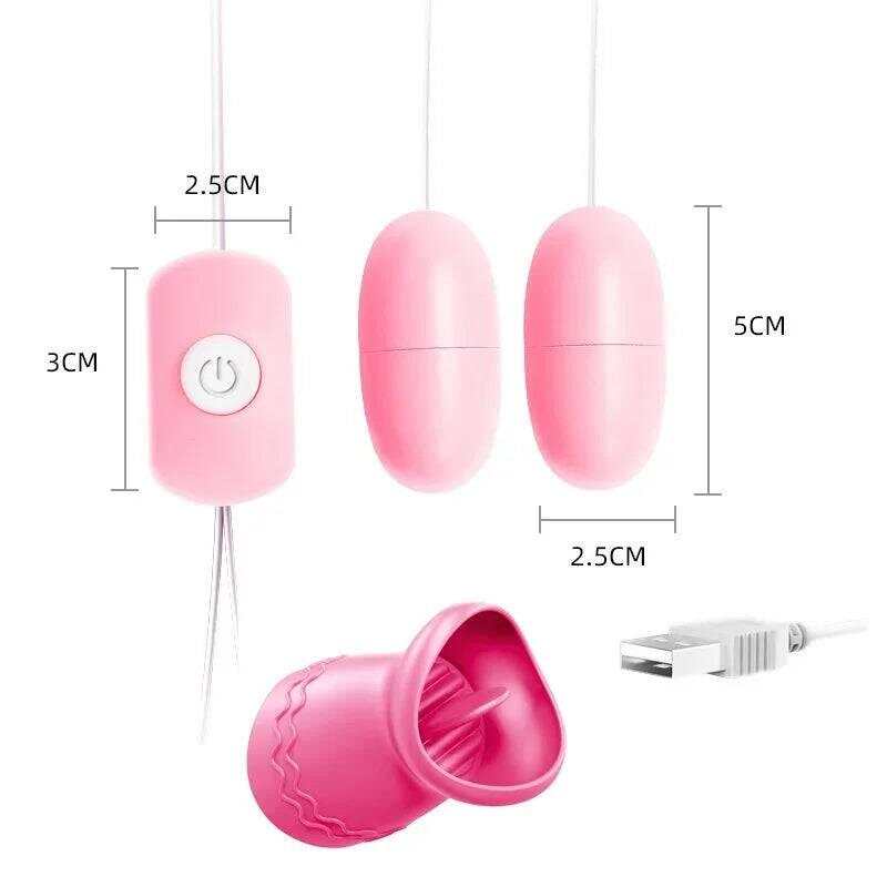 PASSION PULSE Tongue Licking Egg Vibrator: G-Spot & Clitoris Stimulator