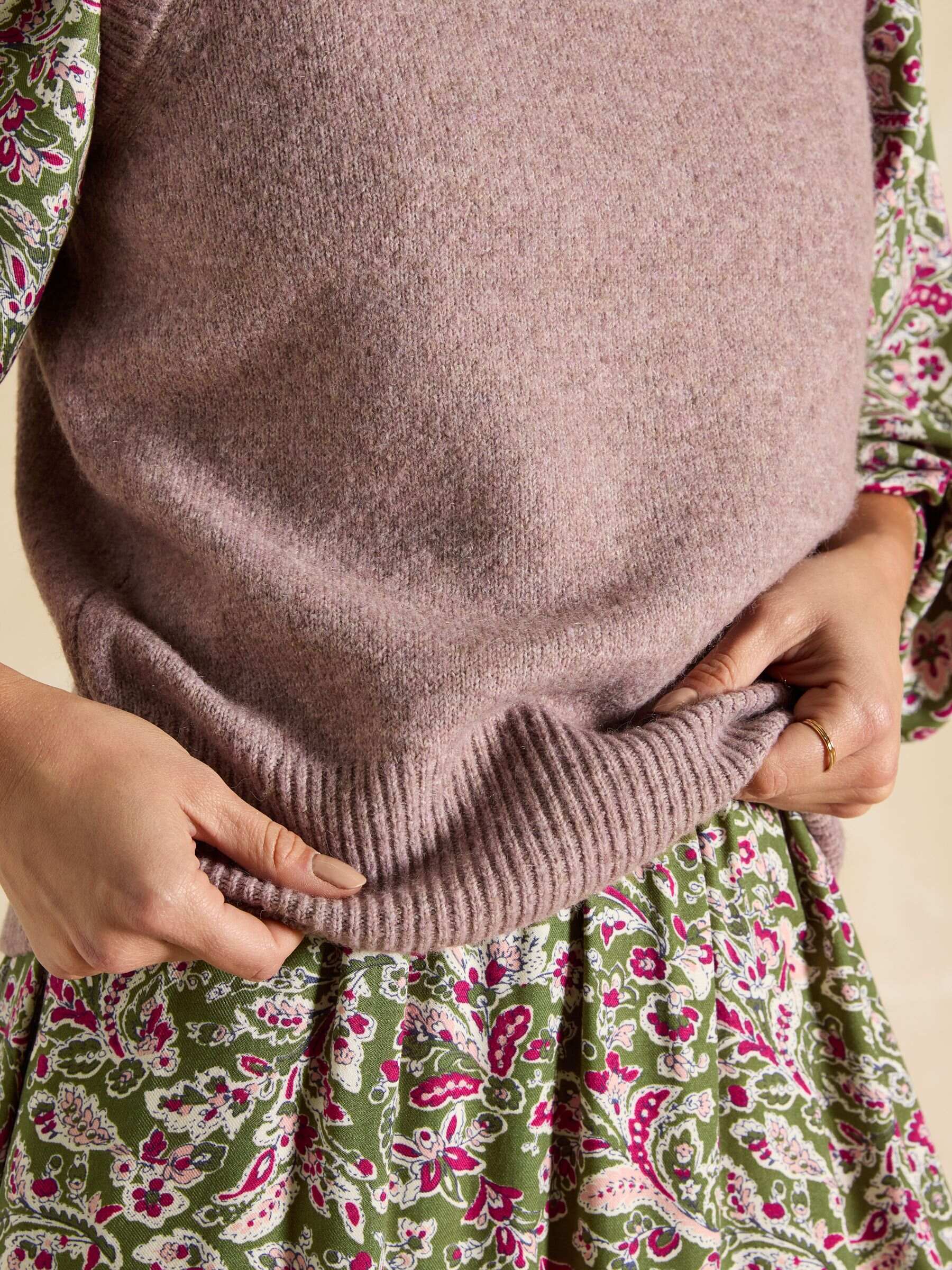 Holly Dusky Pink Knitted Vest