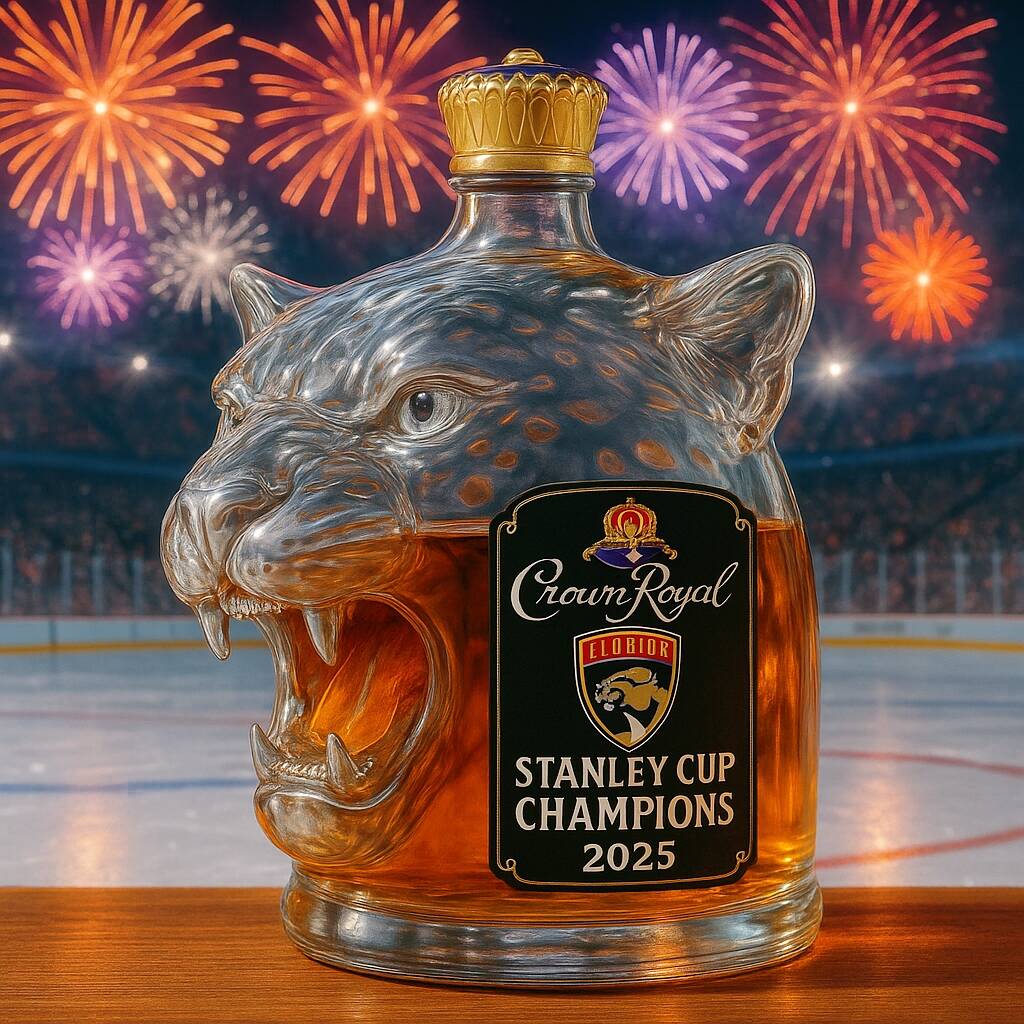 2025 Florida Panthers Champion Whiskey Bottle