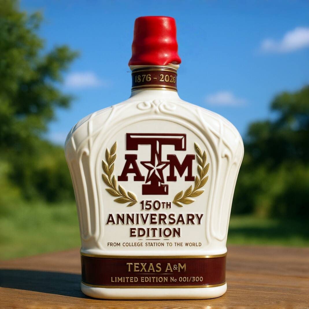Texas A&M 150th Anniversary Whiskey Bottle