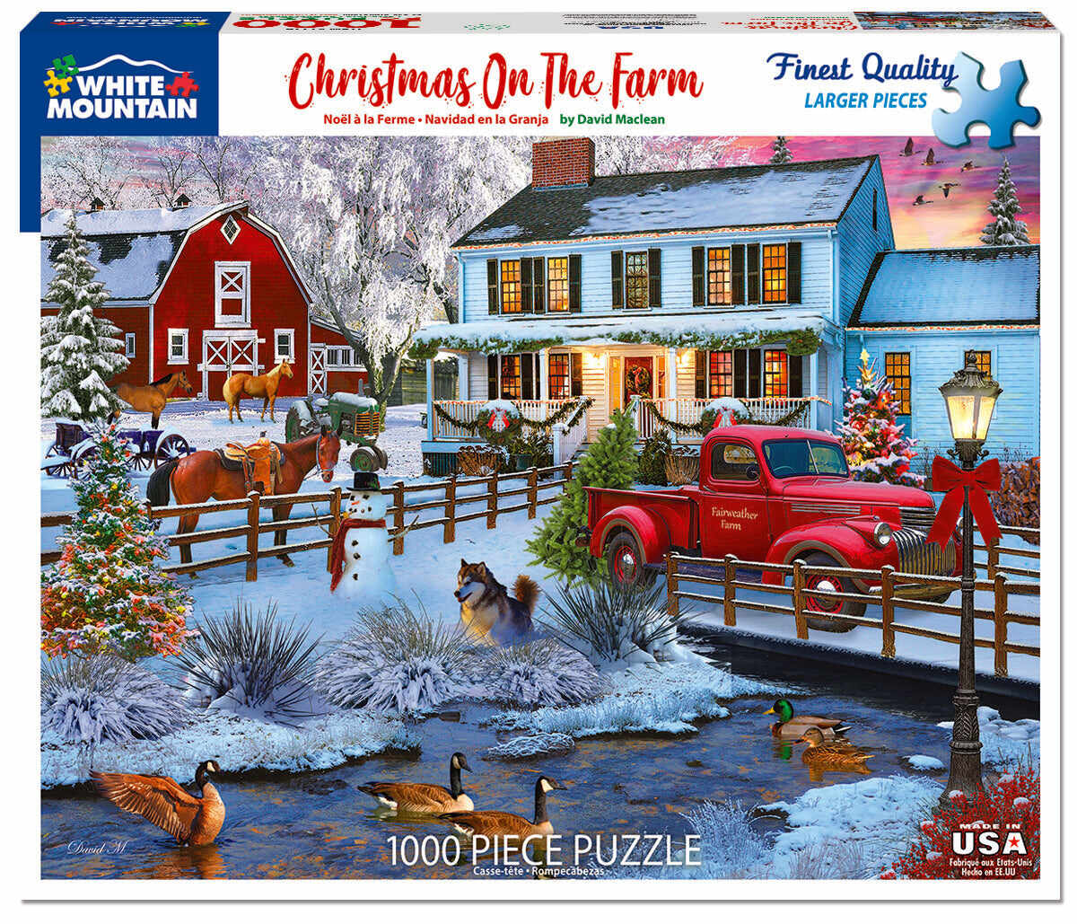 Christmas on the Farm (1716pz) - 1000 Piece Jigsaw Puzzle