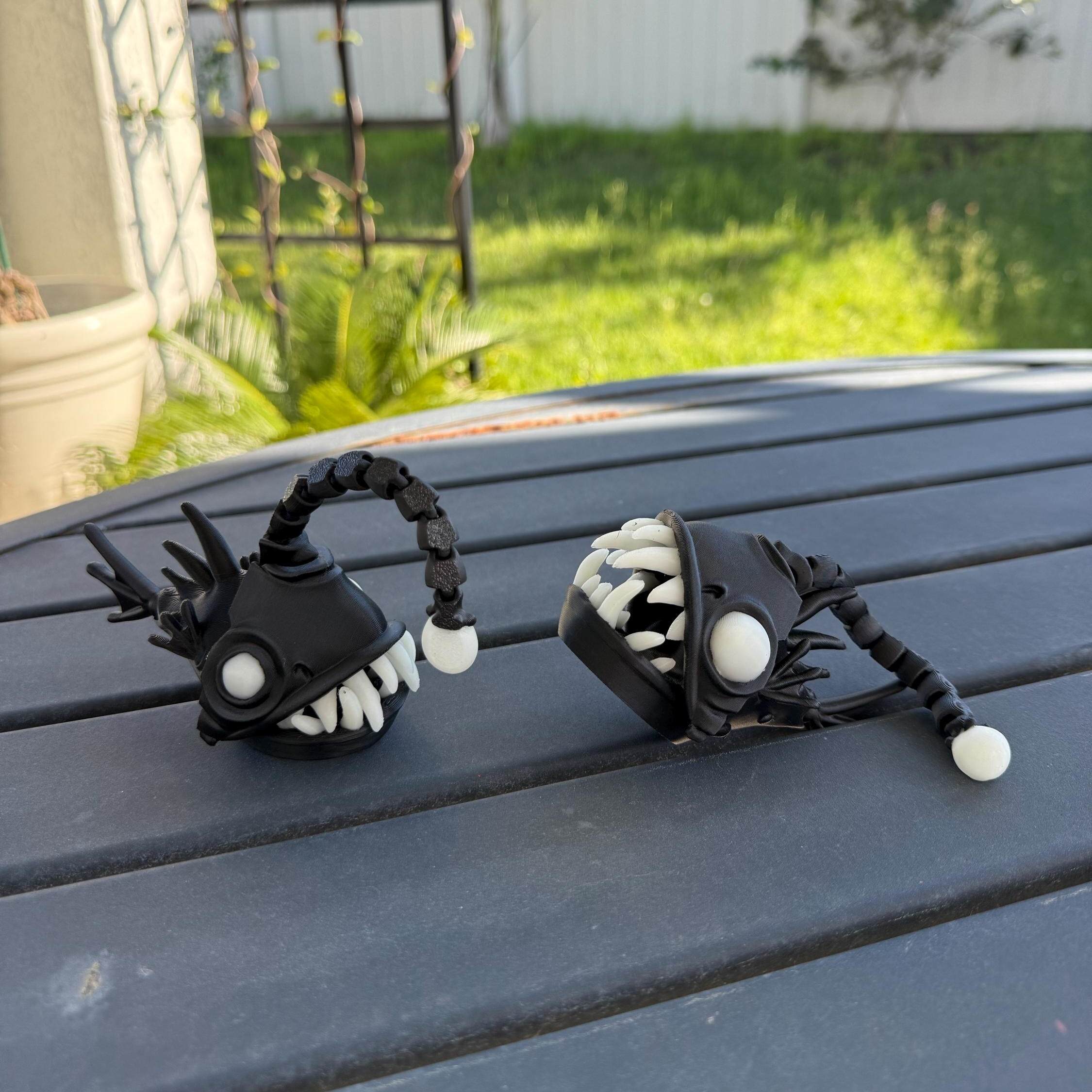 Black Seadevil Anglerfish -Glow in Dark