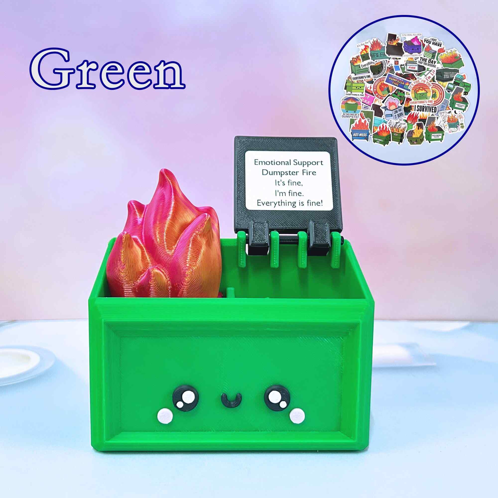 Dumpster Fire Desk Accessories Pen Holder