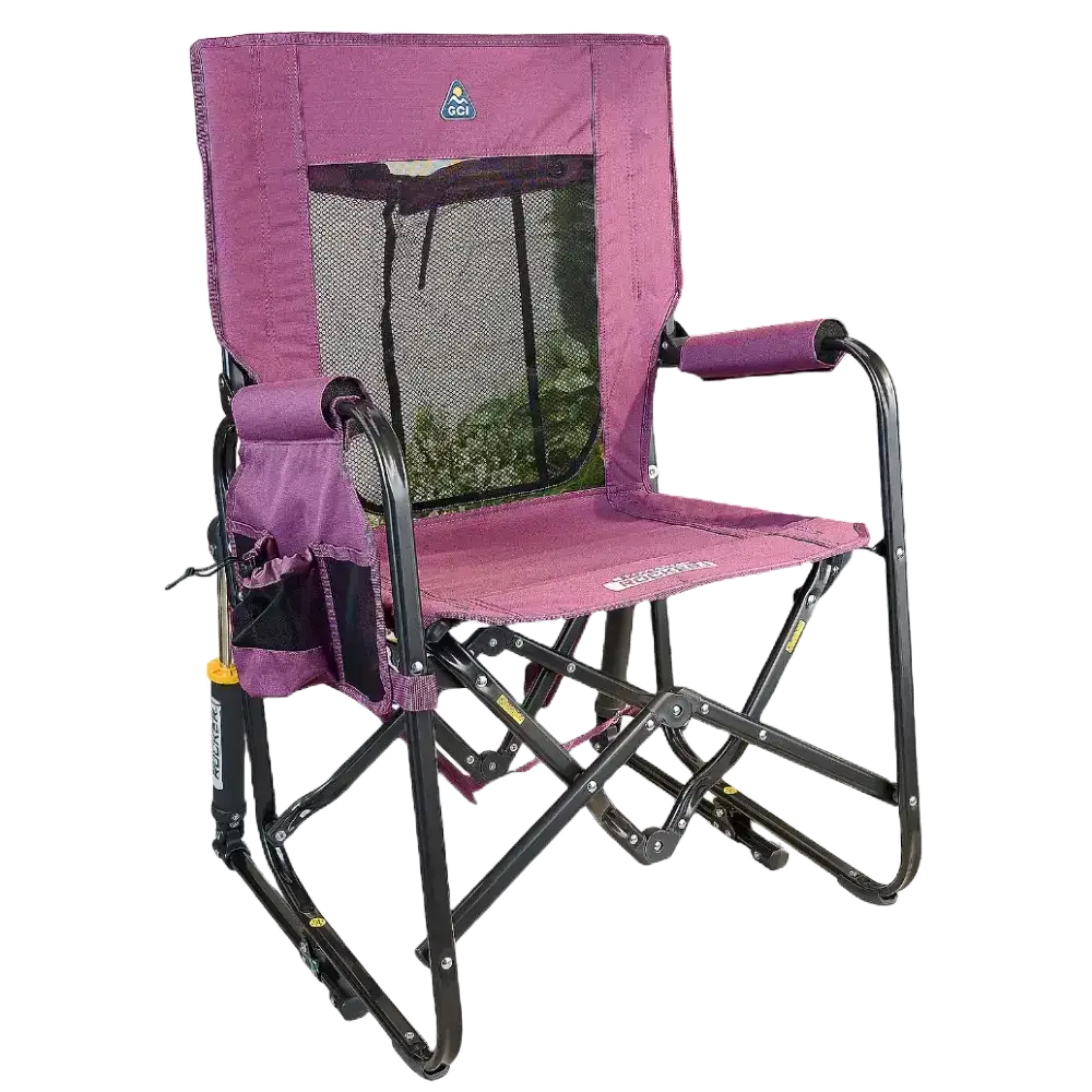 Outdoor Stowaway Rocker with Storage Pouch