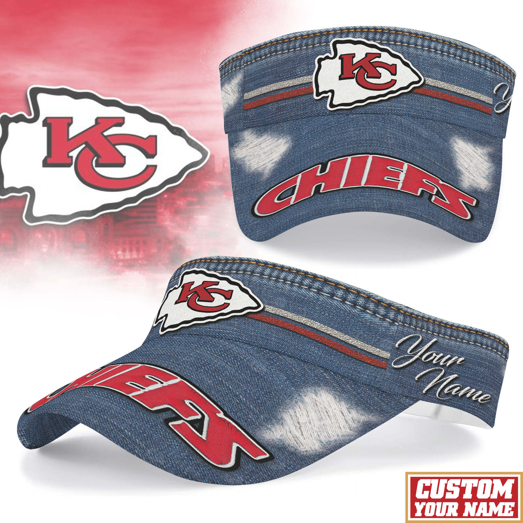 Kansas City Chiefs | Premium NFL Sun Visor Cap TD