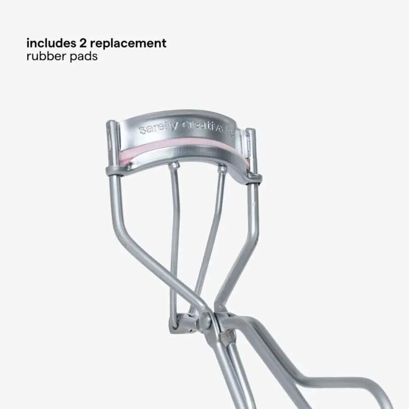 Extra Wide Opening Eyelash Curler for Straight & Rebellious Lashes, Adapts to Any Eye Shape, Includes 2 Silicone Refills