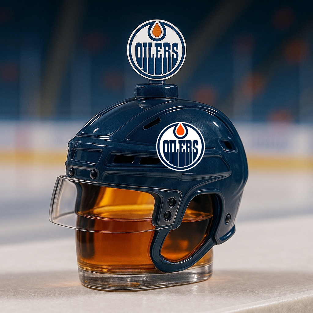 Oilers Helmet Whiskey Bottle