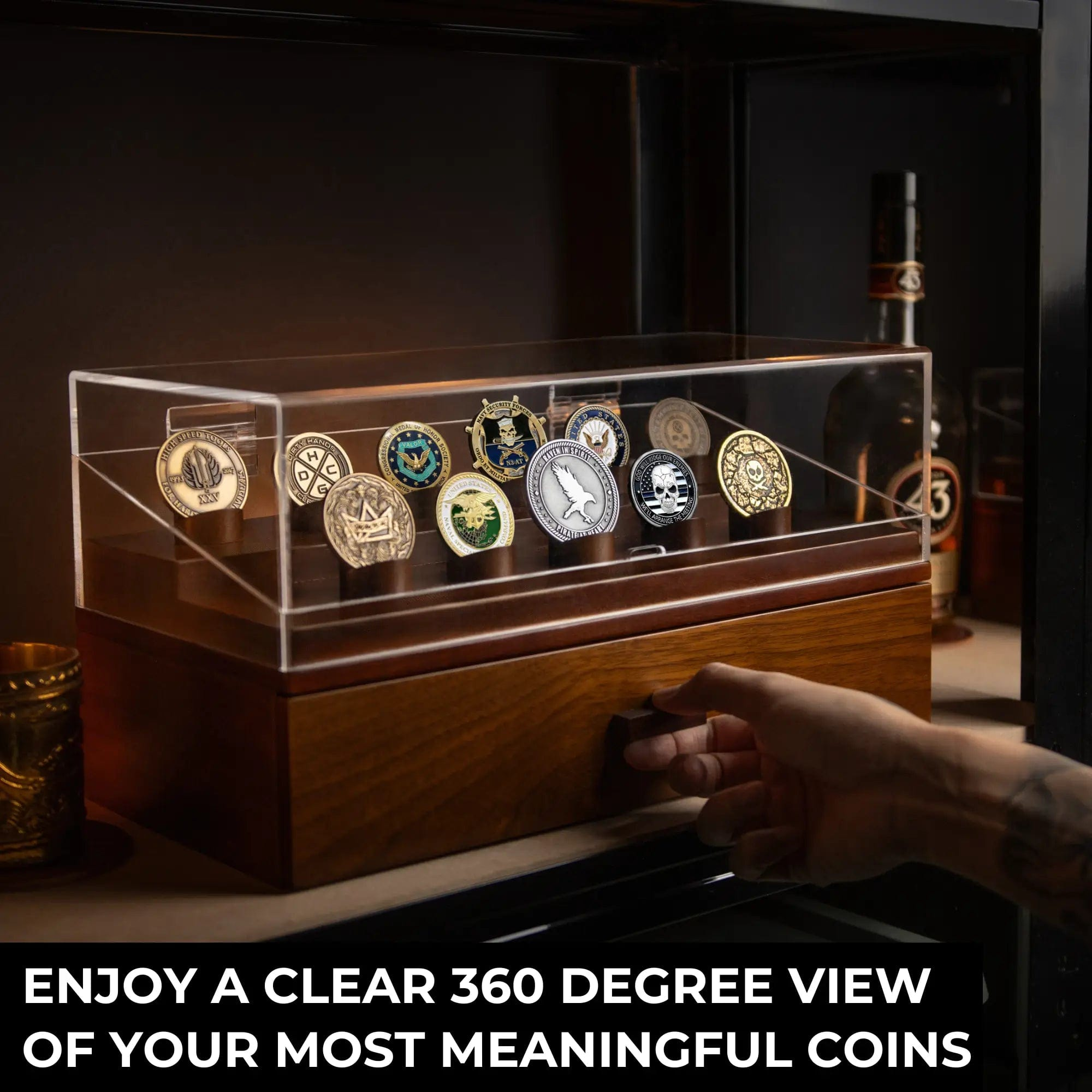 Commemorative Coin & Challenge Coin solid wood display box