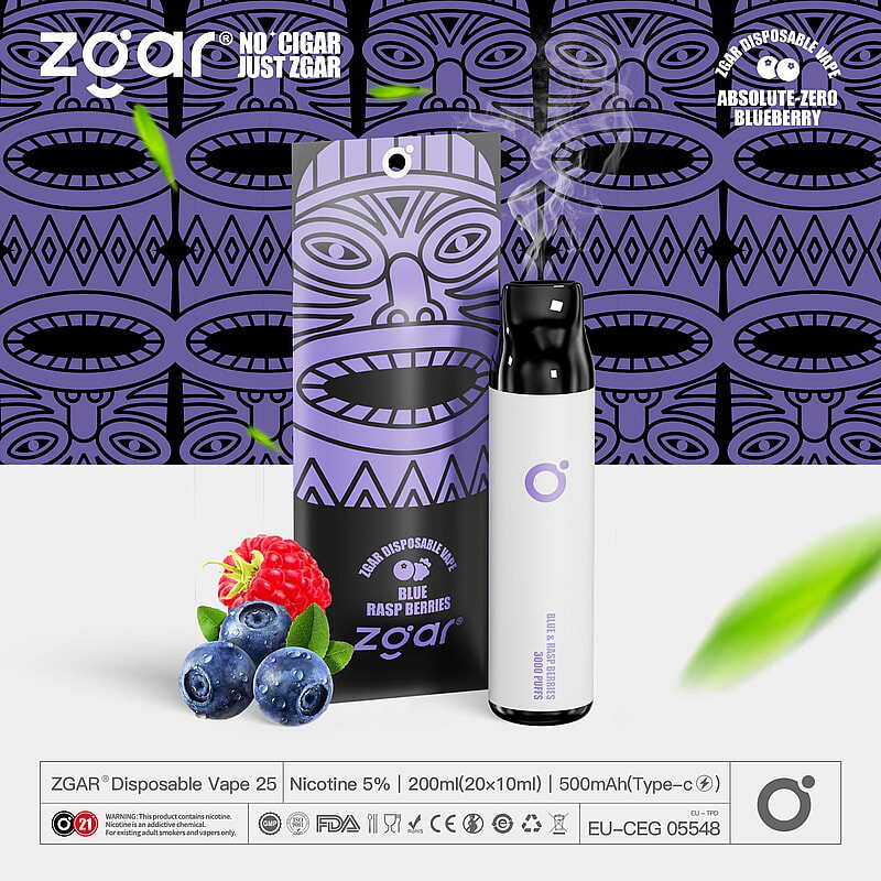 ZGAR ZG25 3000 Puffs  5% Nicotine Rechargeable Disposable Pod