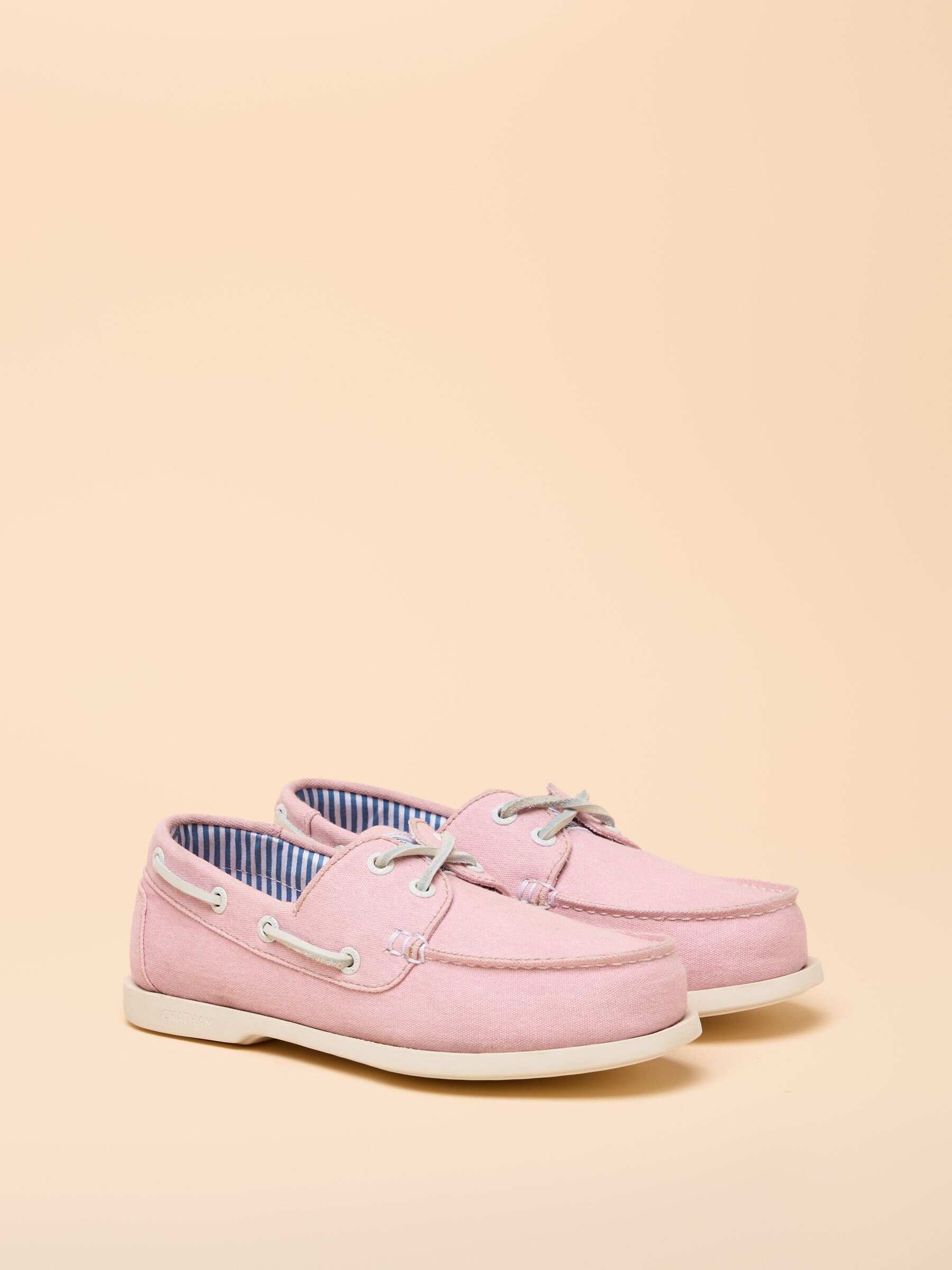 Joules X Chatham Pink Jetty Deck Shoes