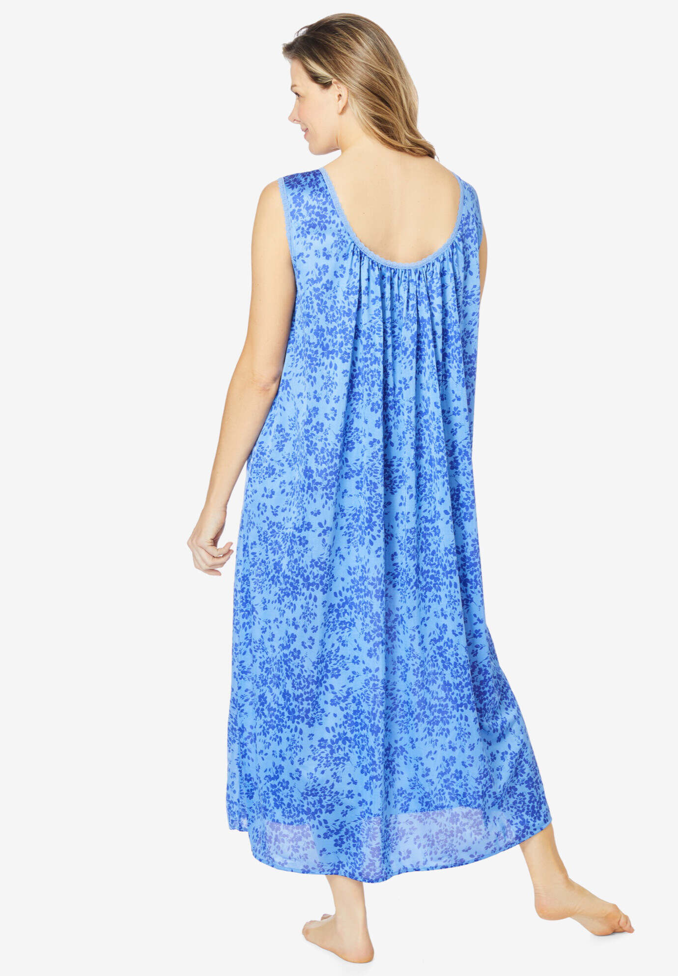 Long Tricot Knit Nightgown