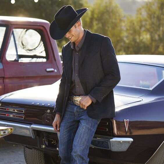 Men's Western Casual Fashion Black Long Sleeve Jacket Blazer