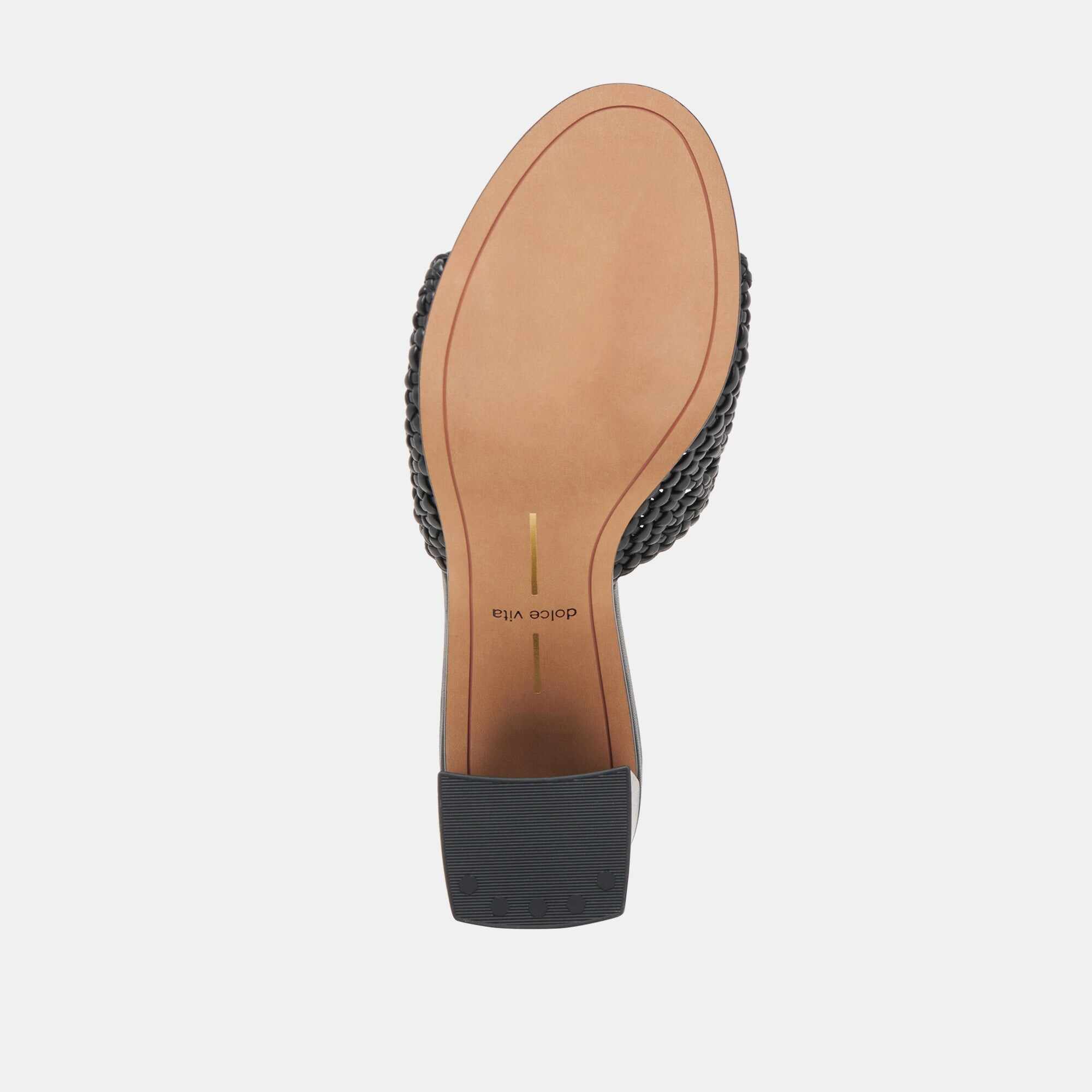 MARGOE HEELS BLACK WOVEN STELLA