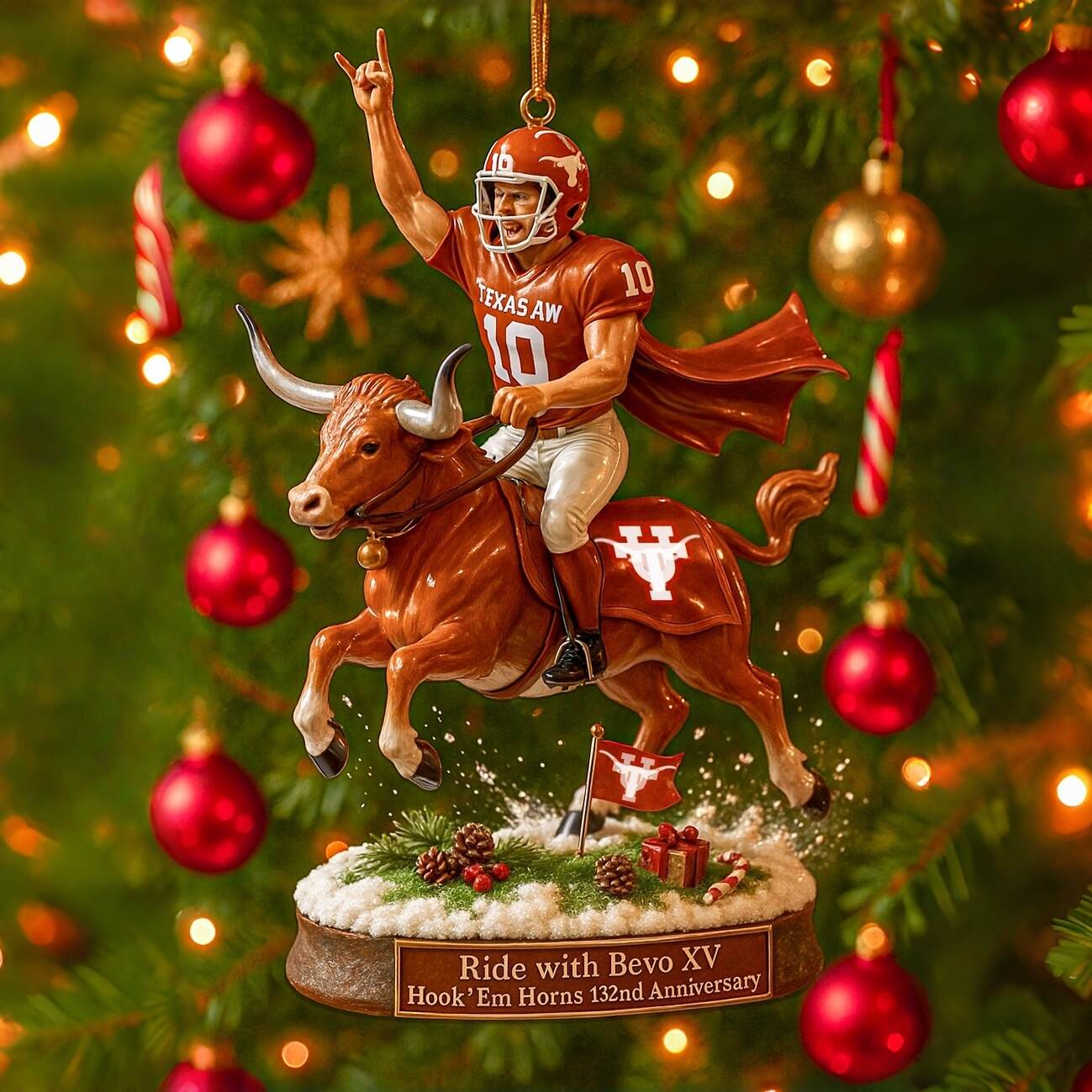 UT Longhorn Pride 132th Anniversary Ornament