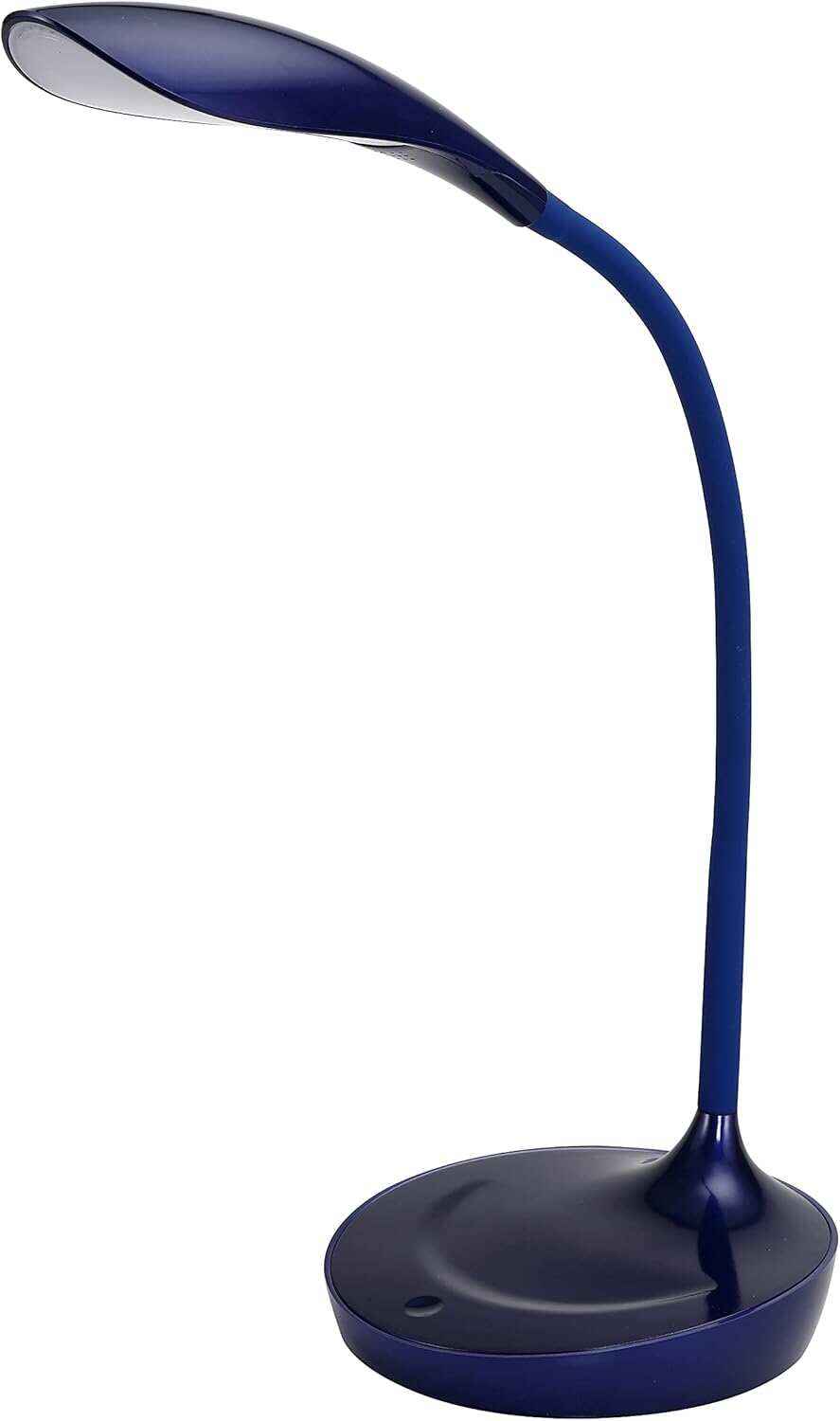 Bostitch Office LED Gooseneck Desk Lamp with USB Charging Port, 3 Dimming Levels, Touch Control, Blue (VLED1502-BLUE)